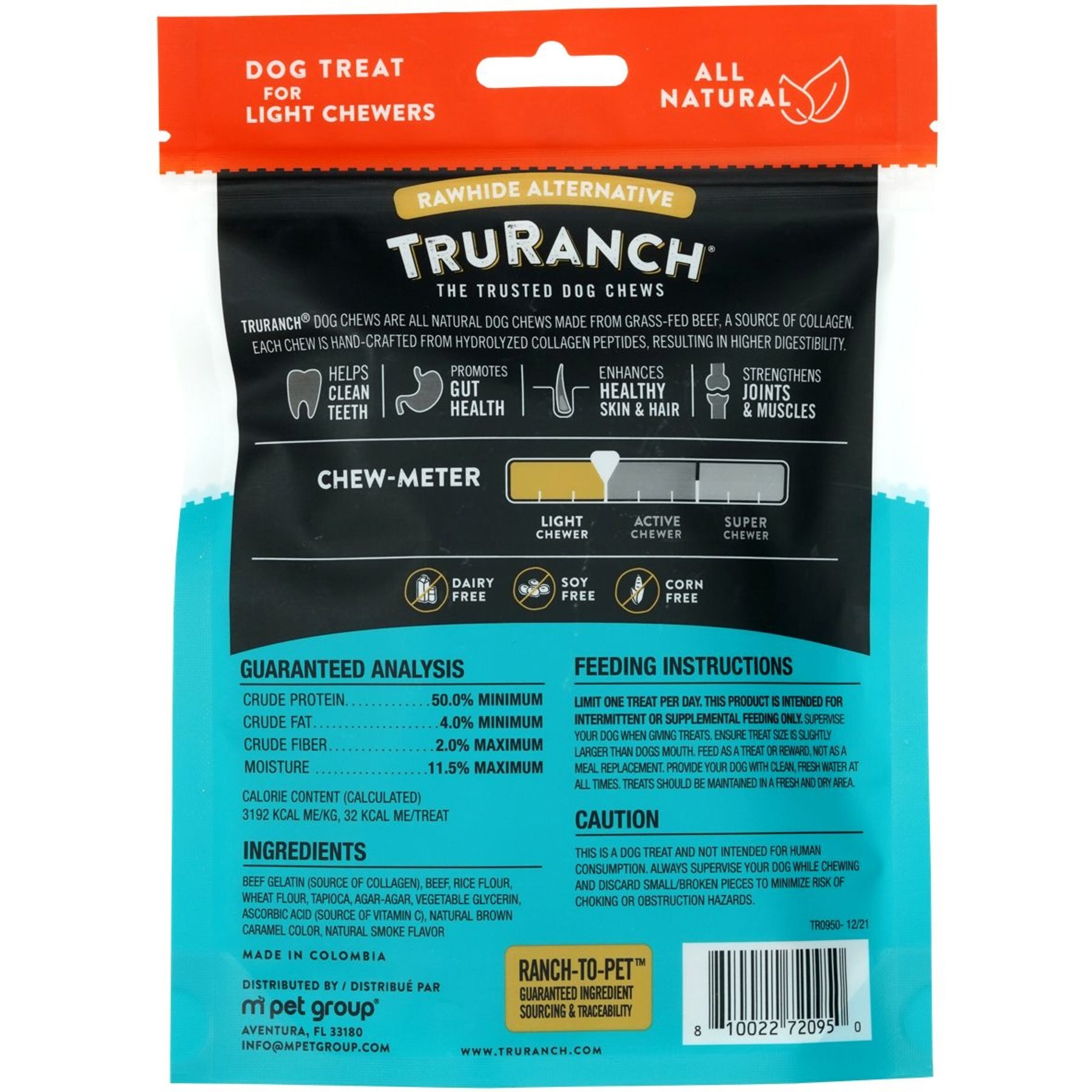 TruRanch Beef Collagen Sticks Hard Chew Dog Treats, 5-in, 15 count