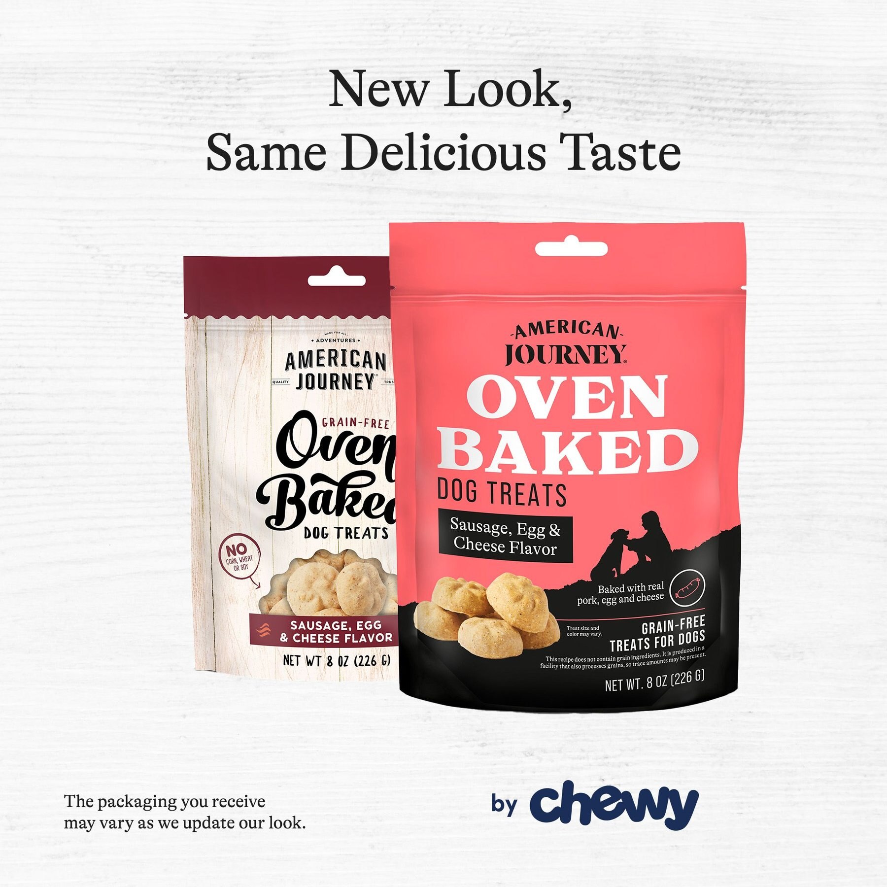 American Journey Sausage, Egg & Cheese Flavor Grain-Free Oven Baked Crunchy Biscuit Dog Treats