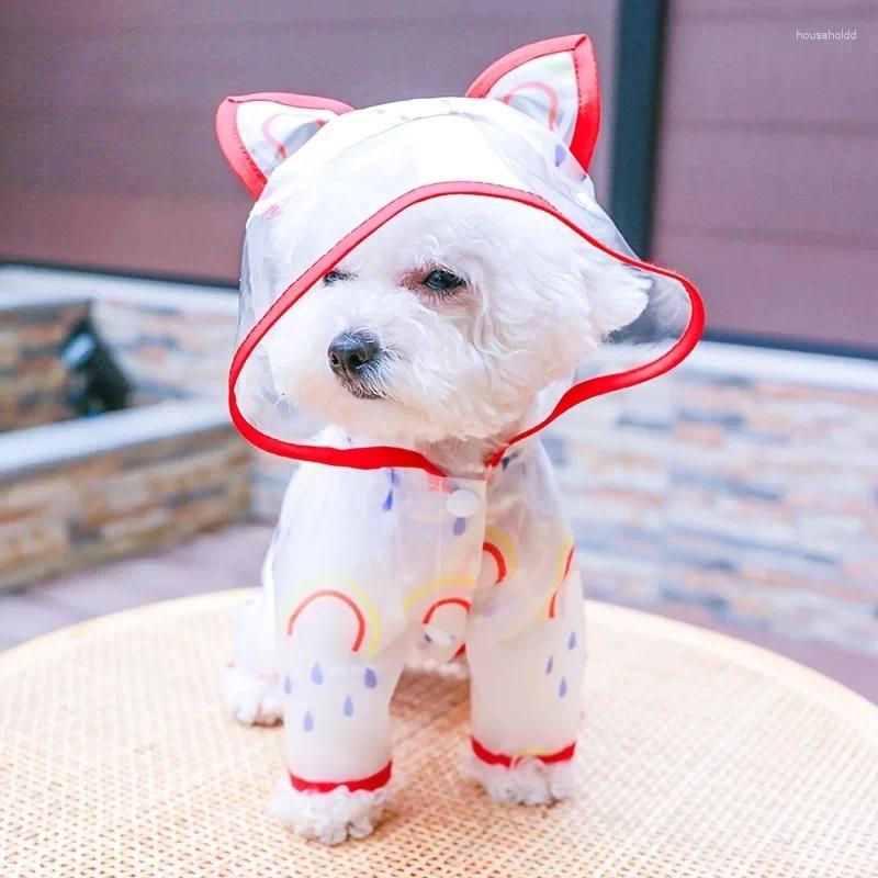 Dog Apparel Raincoat Waterproof Pet Clothes Accessories Dogs Apparels Small Clothing Pieces Hooded For Supplies Products