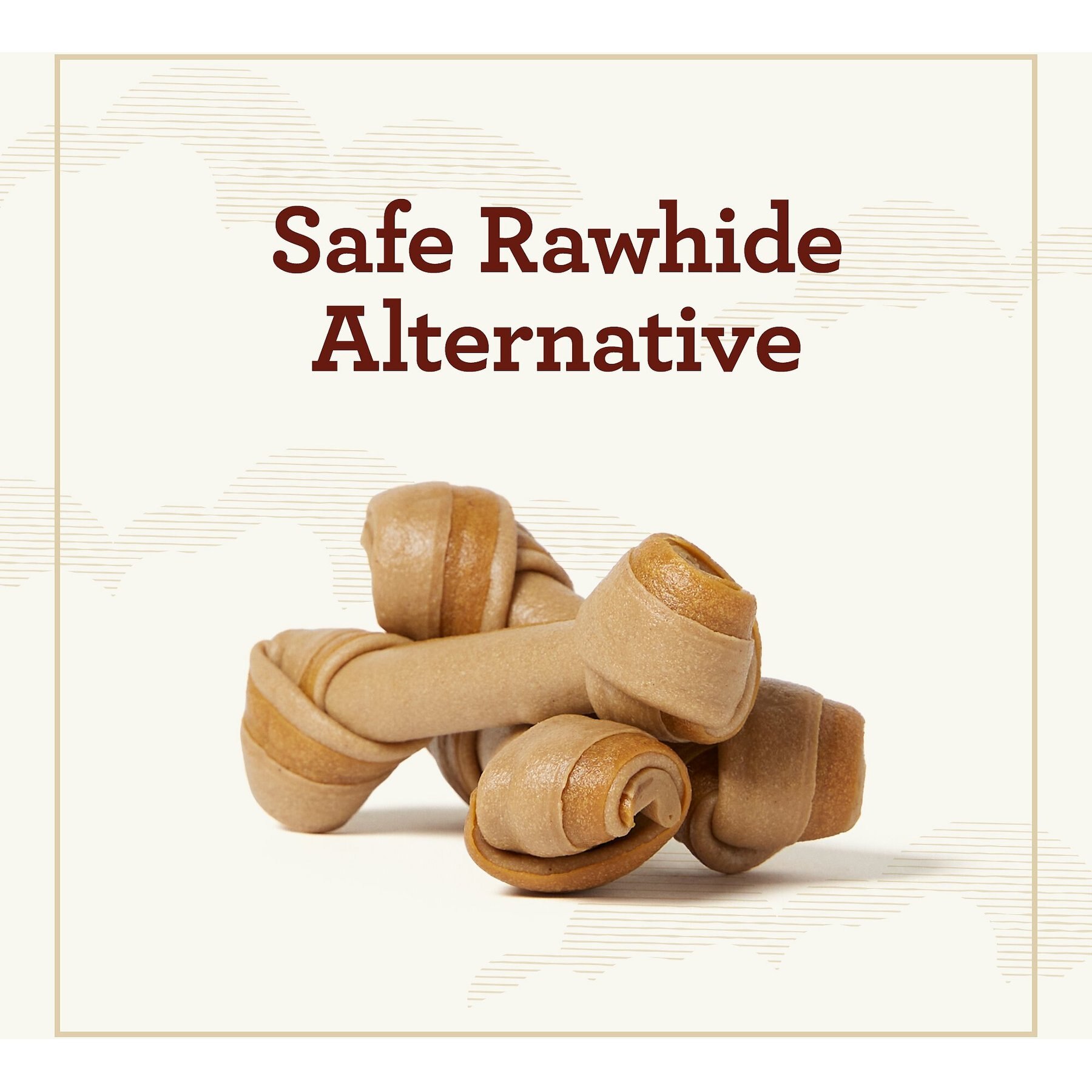 True Acre Foods, Rawhide-Free, Knotted Bones, with Natural Chicken Flavor Dog Treats