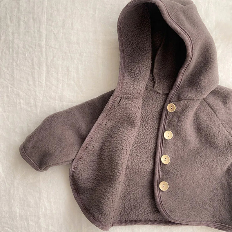 0-24M born Baby Boys and Girls Winter Clothing Set Hoodie Wool Warm Coat Top Thick Jacket Set 2-piece Set 241121