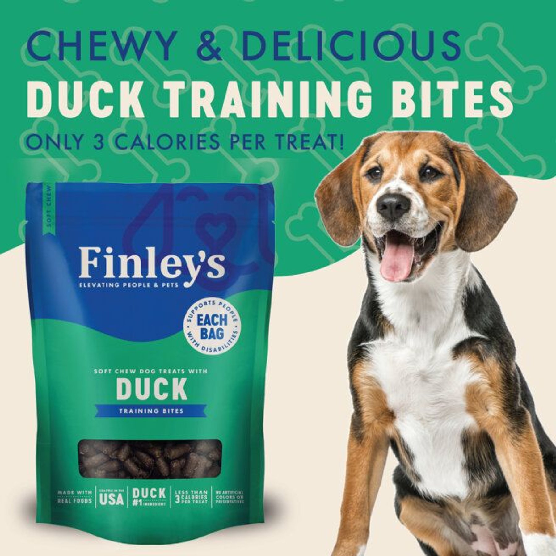 Finley's Barkery Duck Recipe Soft Chew Training Bites Dog Treats, 16-oz bag