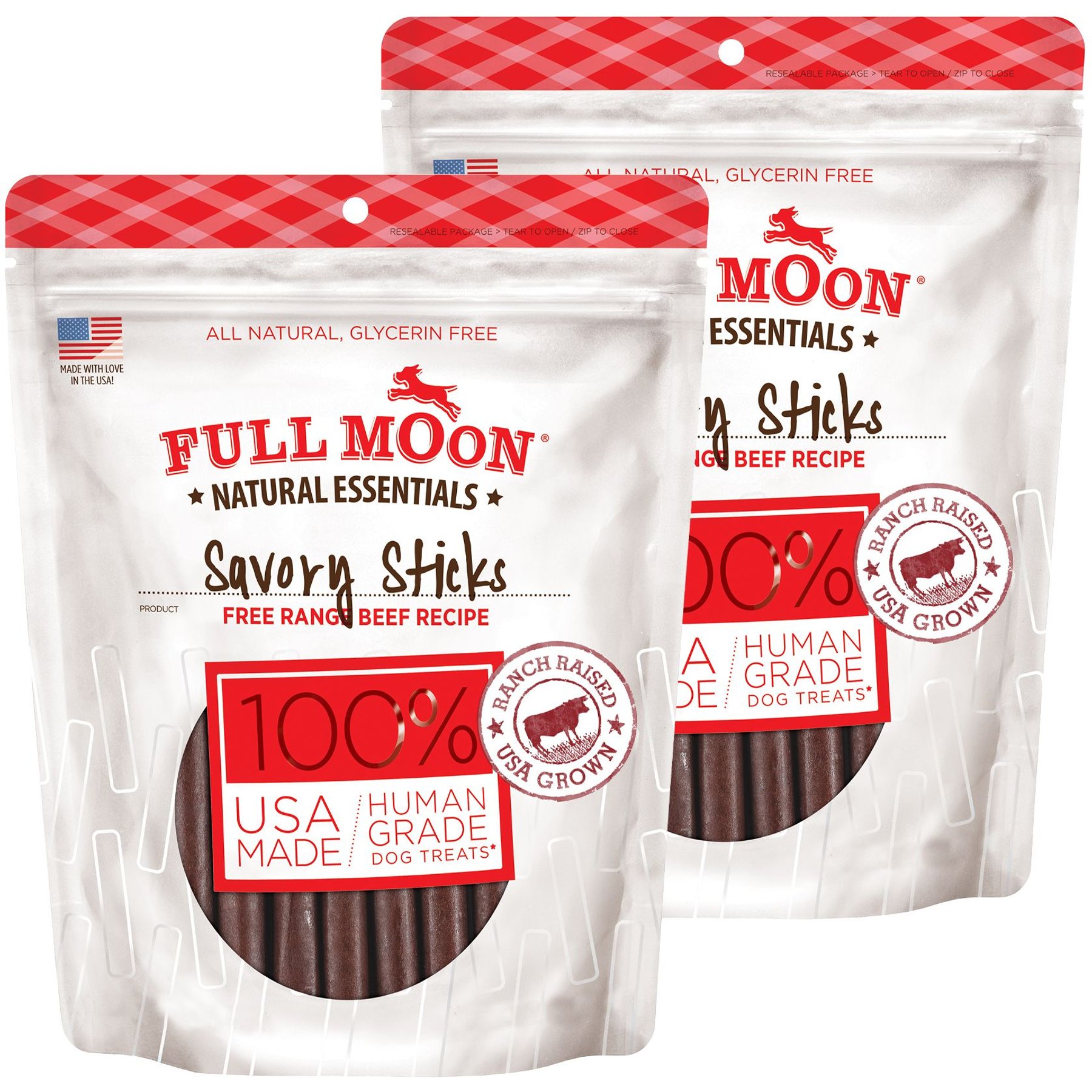 Full Moon All Natural Human Grade Beef Savory Sticks Dog Treats