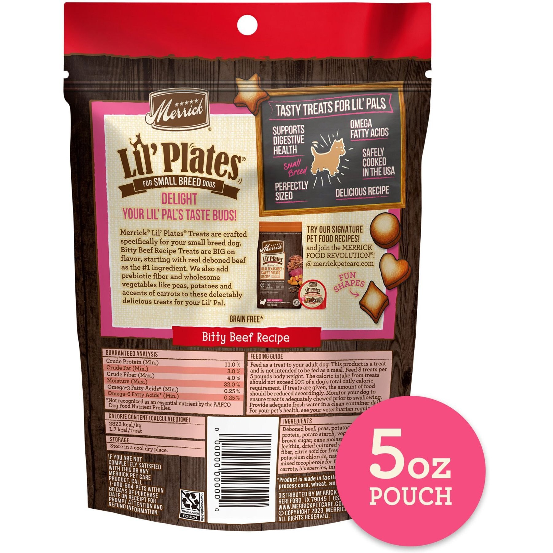 Merrick Lil' Plates Bitty Beef Recipe Grain-Free Dog Treats
