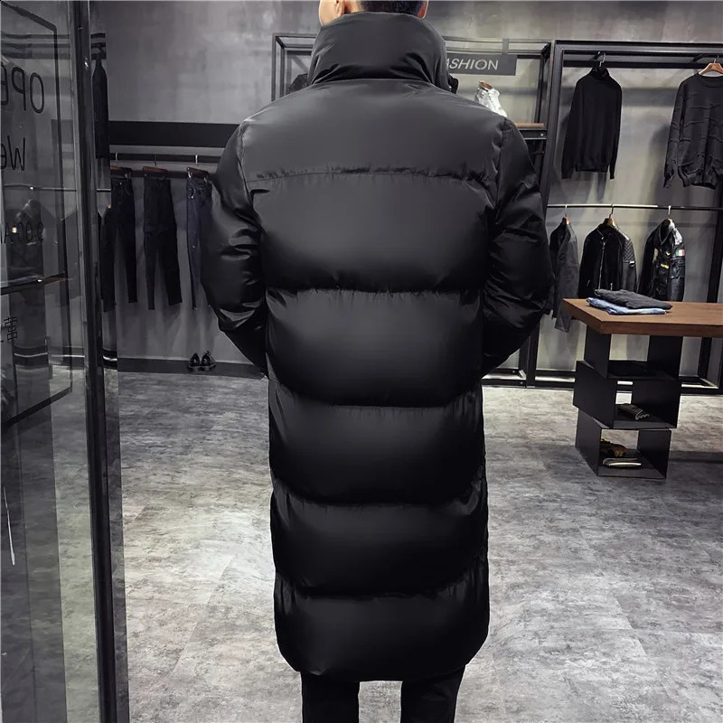 Men Parka Long Coat 2024 Winter Warm Thickening Solid Casual Down Jacket Fashion Stand Collar Puffer Jacket Men Clothing 241121