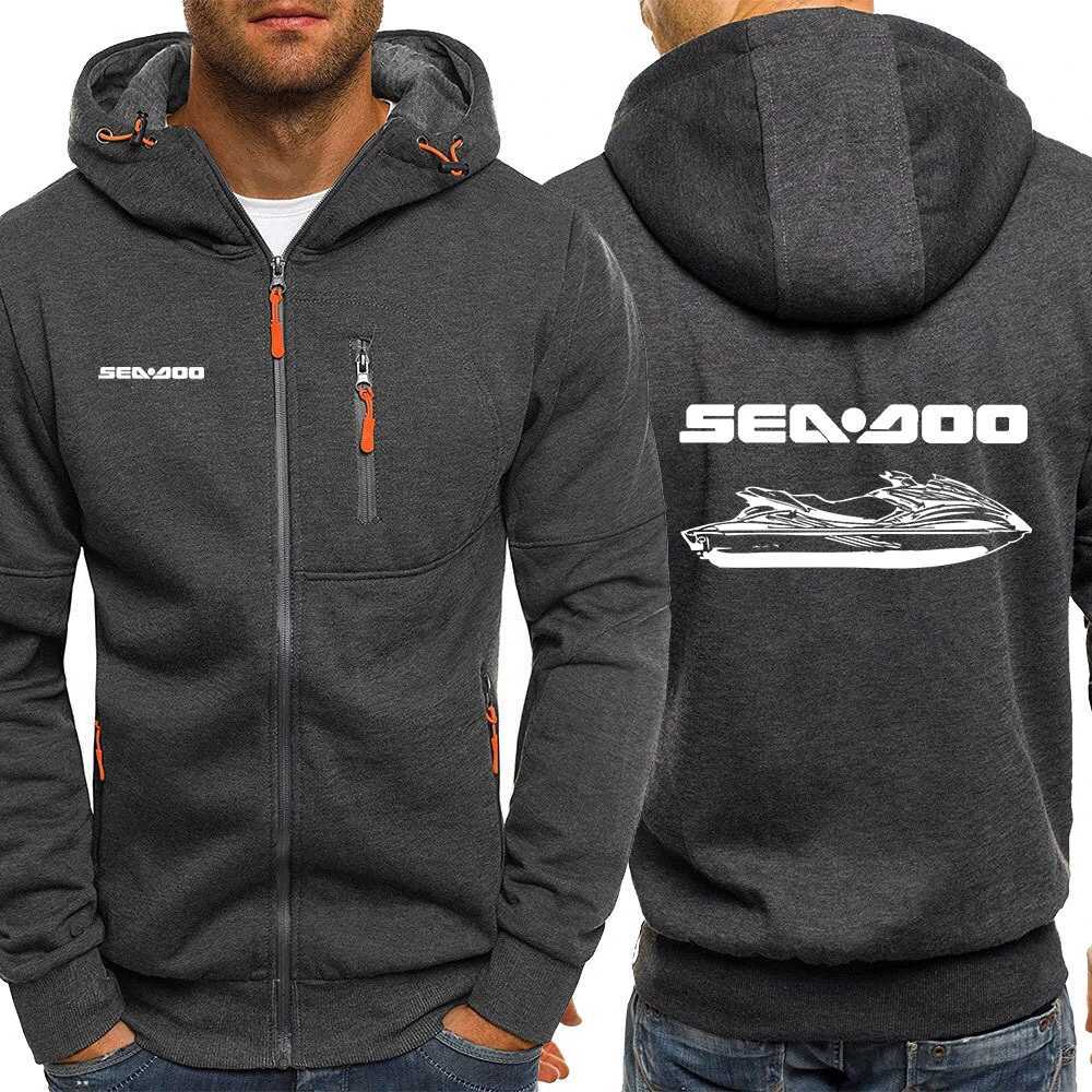 Sea Doo Seadoo Moto Mens New Spring Printed Hoodie Casual Zipper Sweatshirt Sportswear Fashion Jacket Coat X241120