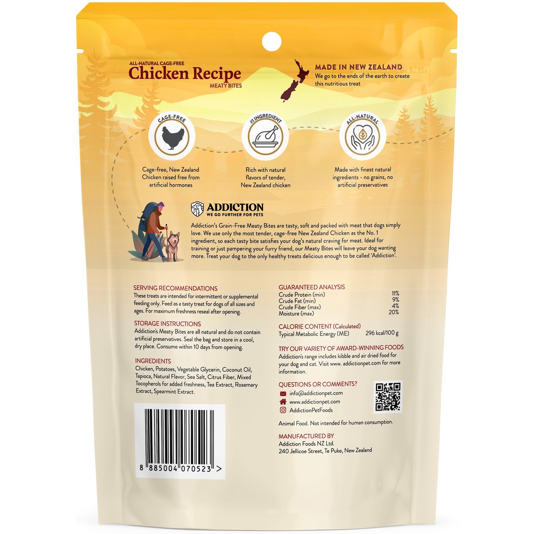 Addiction Meaty Bites Chicken Grain-Free Dog Treats