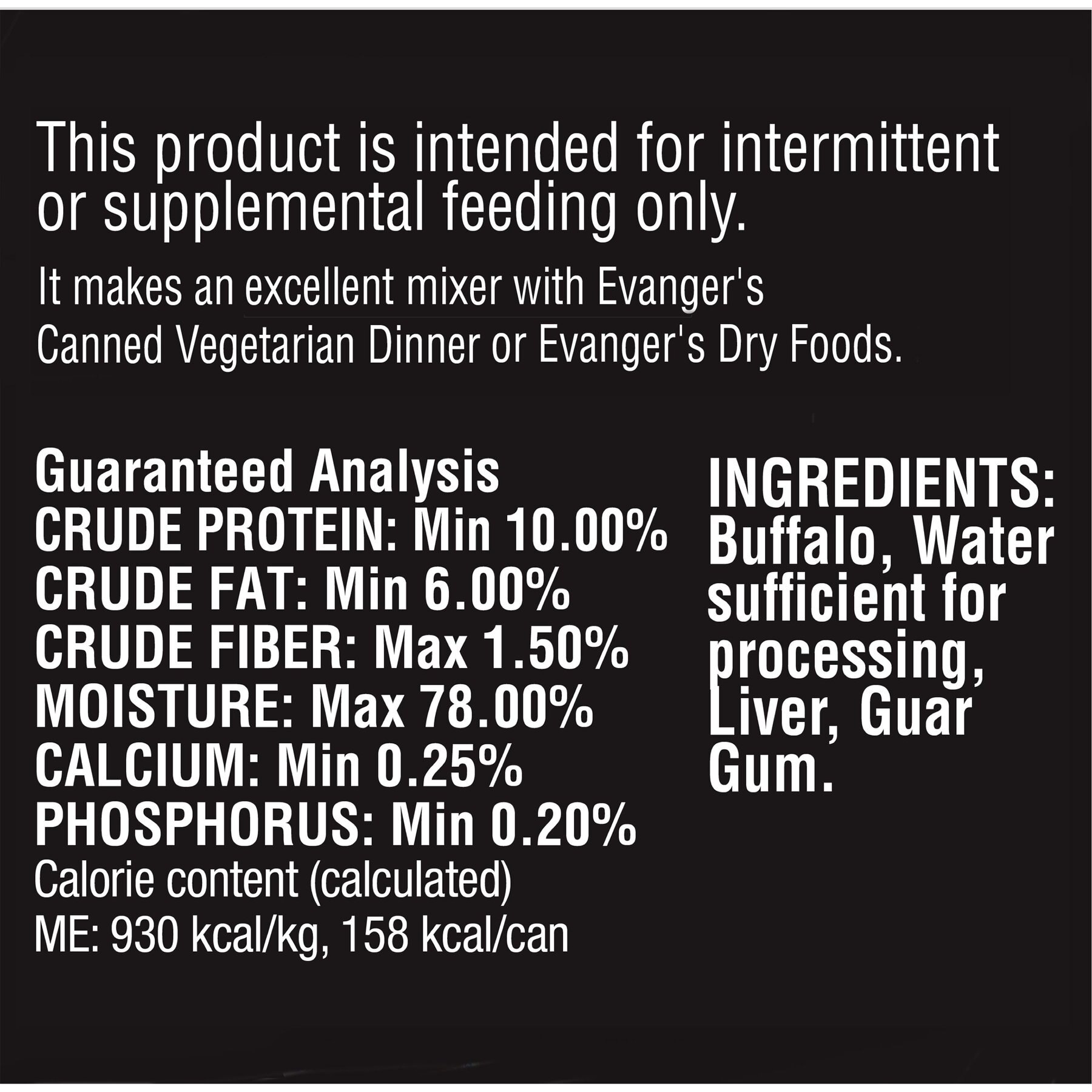 Evanger's Grain-Free Buffalo Canned Dog & Cat Food