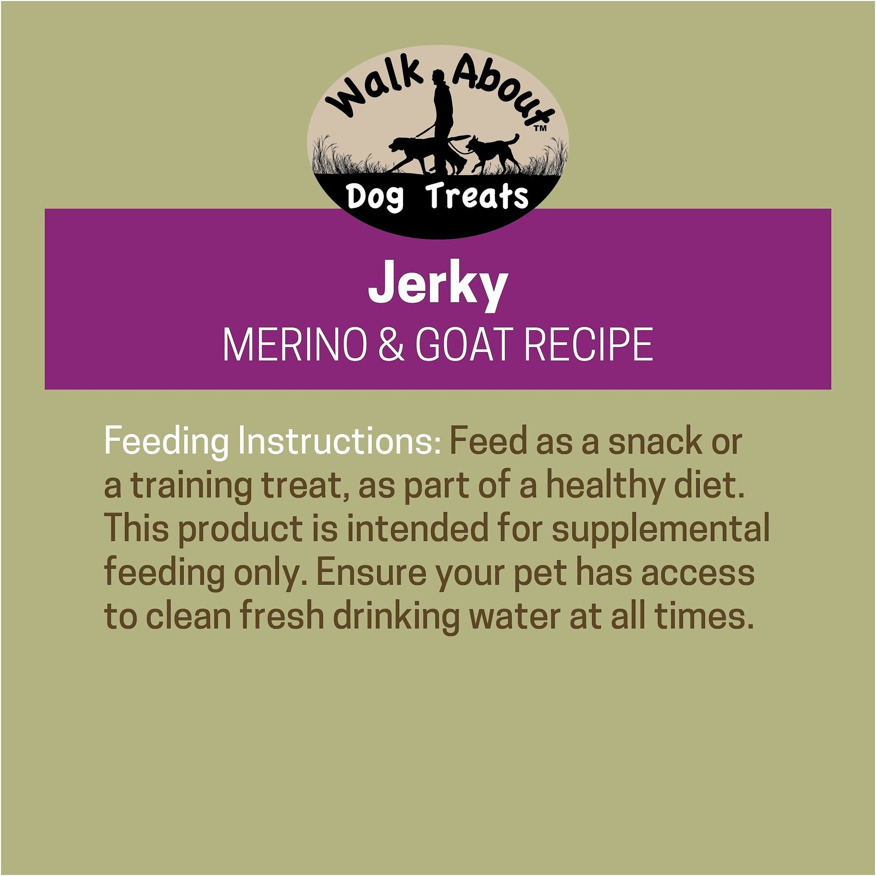 Walk About Lamb & Goat Grain-Free Jerky Dog Treats, 5.5-oz bag