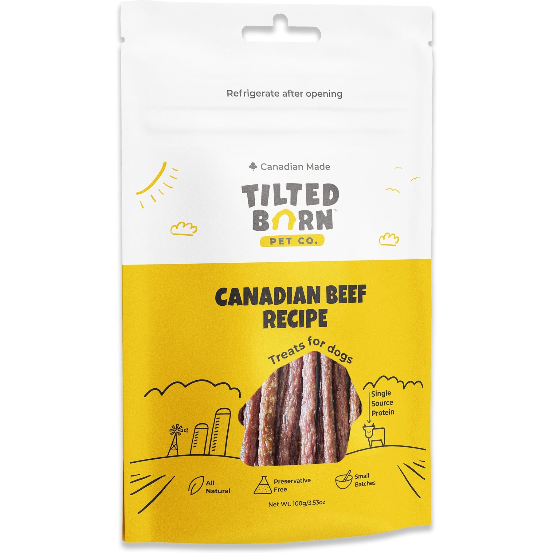 Tilted Barn Pet Company Beef Recipe Dog Treats, 3.53-oz bag