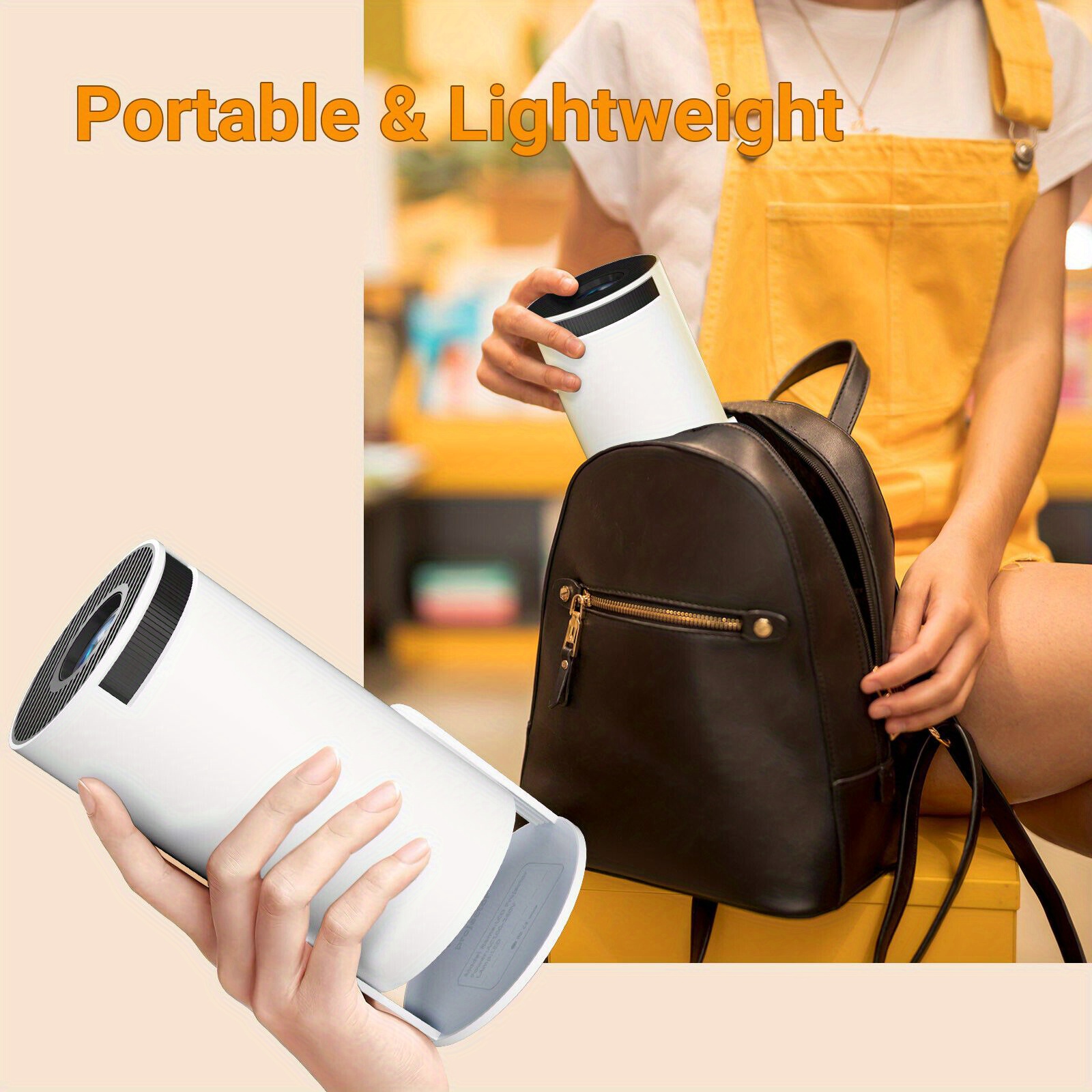 Portable HD Projector Support 4K Smart HD Projector Android 11. 0 Dual WIFI BT 5. 0 Mini Projector With Auto Keystone Correction 180 Adjust