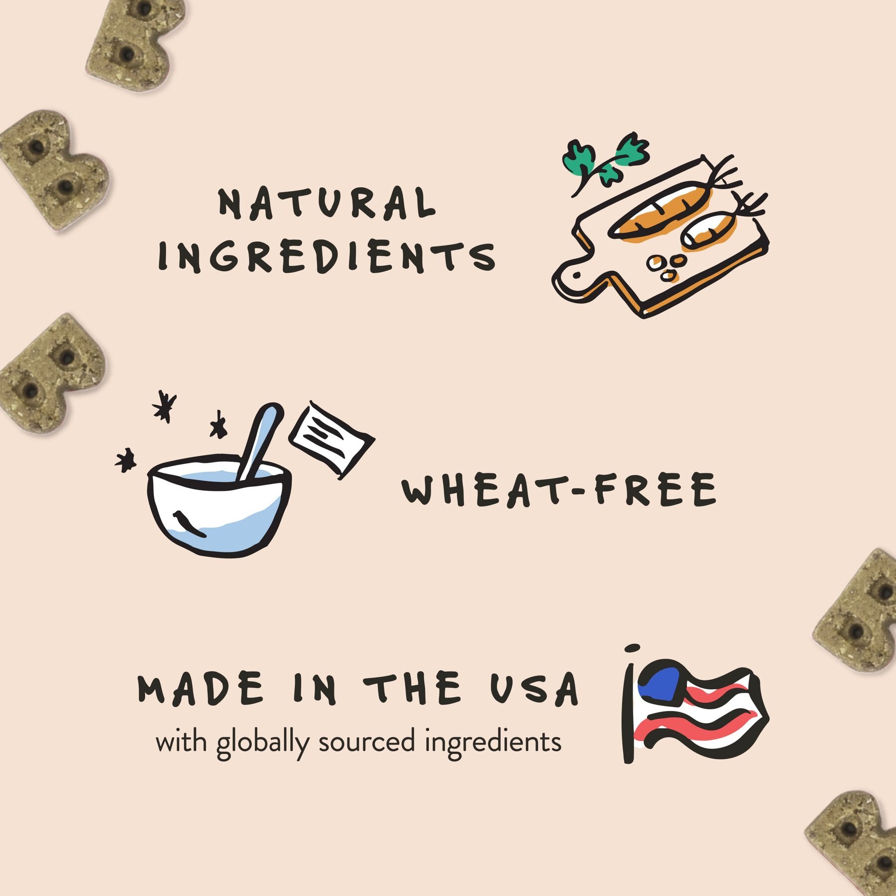 Bocce's Bakery Dailies Brushy Bites Apple + Mint Recipe Dog Treats, 6-oz pouch