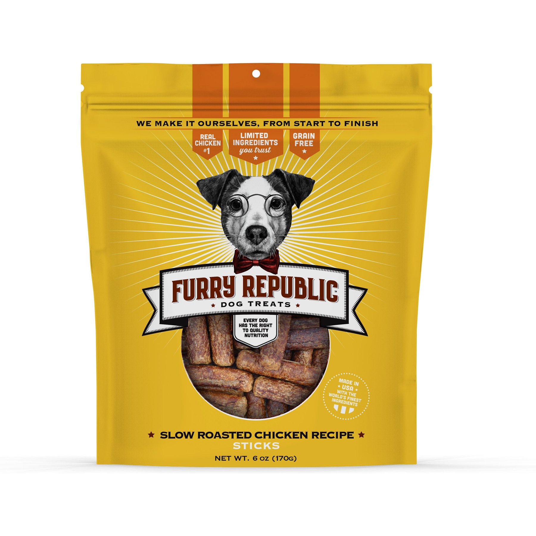 Furry Republic Sticks Slow Roasted Chicken Recipe Grain-Free Dog Treats