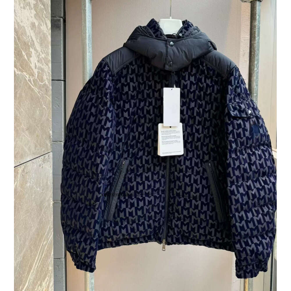 Personal Designer Mens Casual Plush Printed Trendy Hooded Jacket New Down Jacket 24 f9c