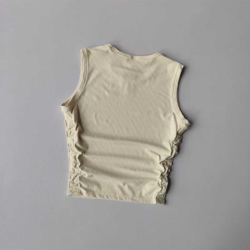 Summer nude yoga folding womens folding slim fit sports running and fitness jacket crop top bra quick drying clothingXJ250410