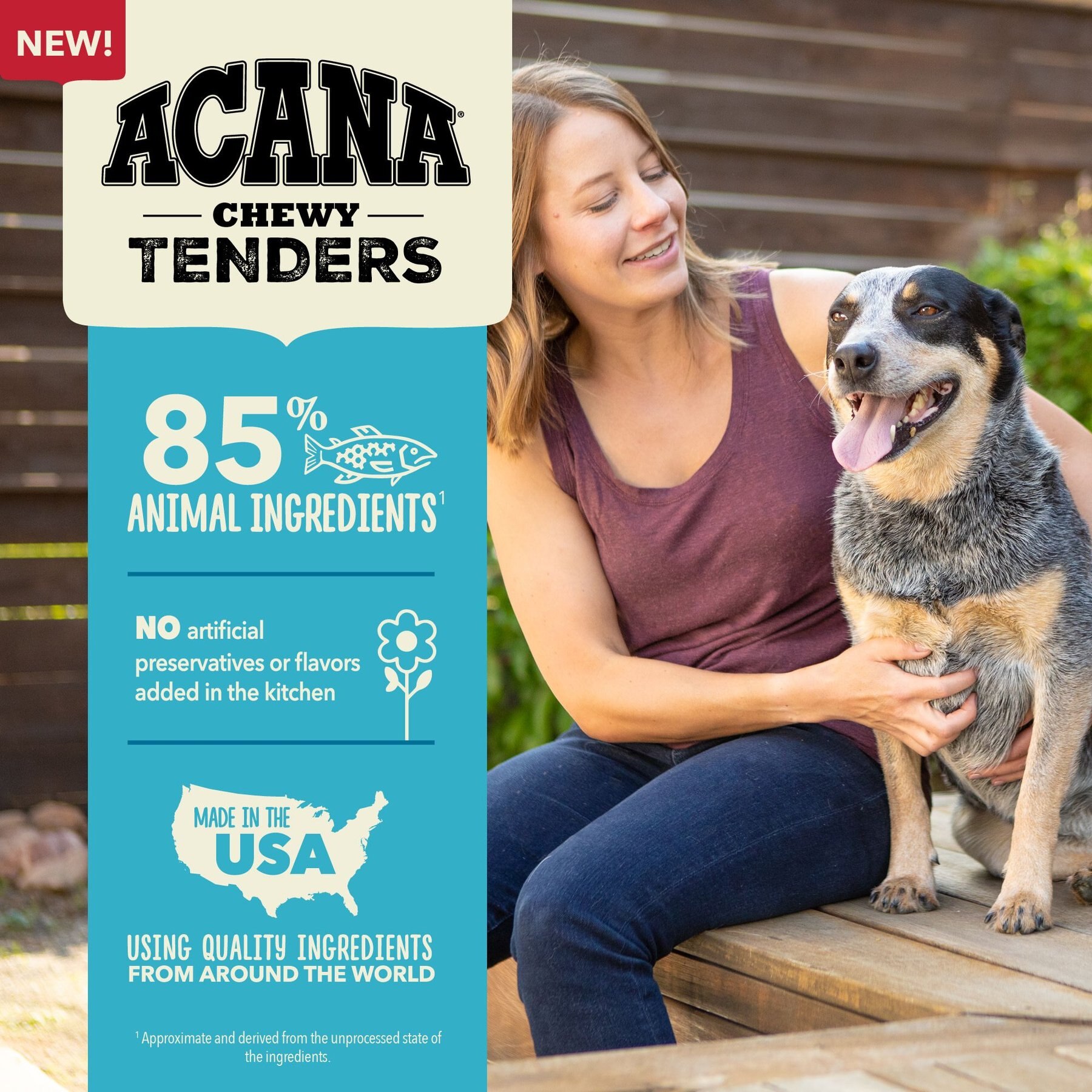 ACANA Chewy Tenders Jerky Dog Treats, 4-oz bag