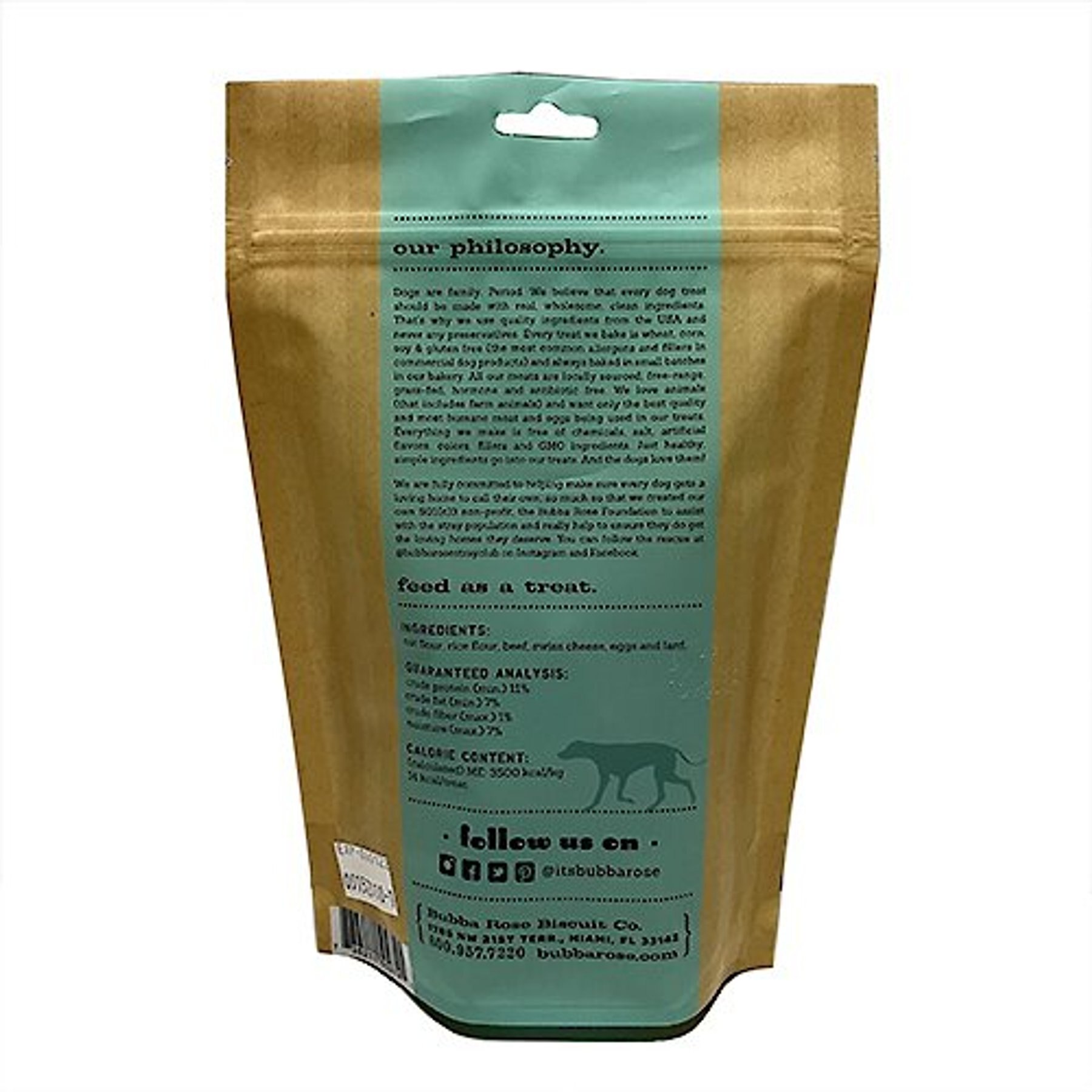 Bubba Rose Biscuit Co. Cheesesteak Dog Treats, 6.5-oz bag