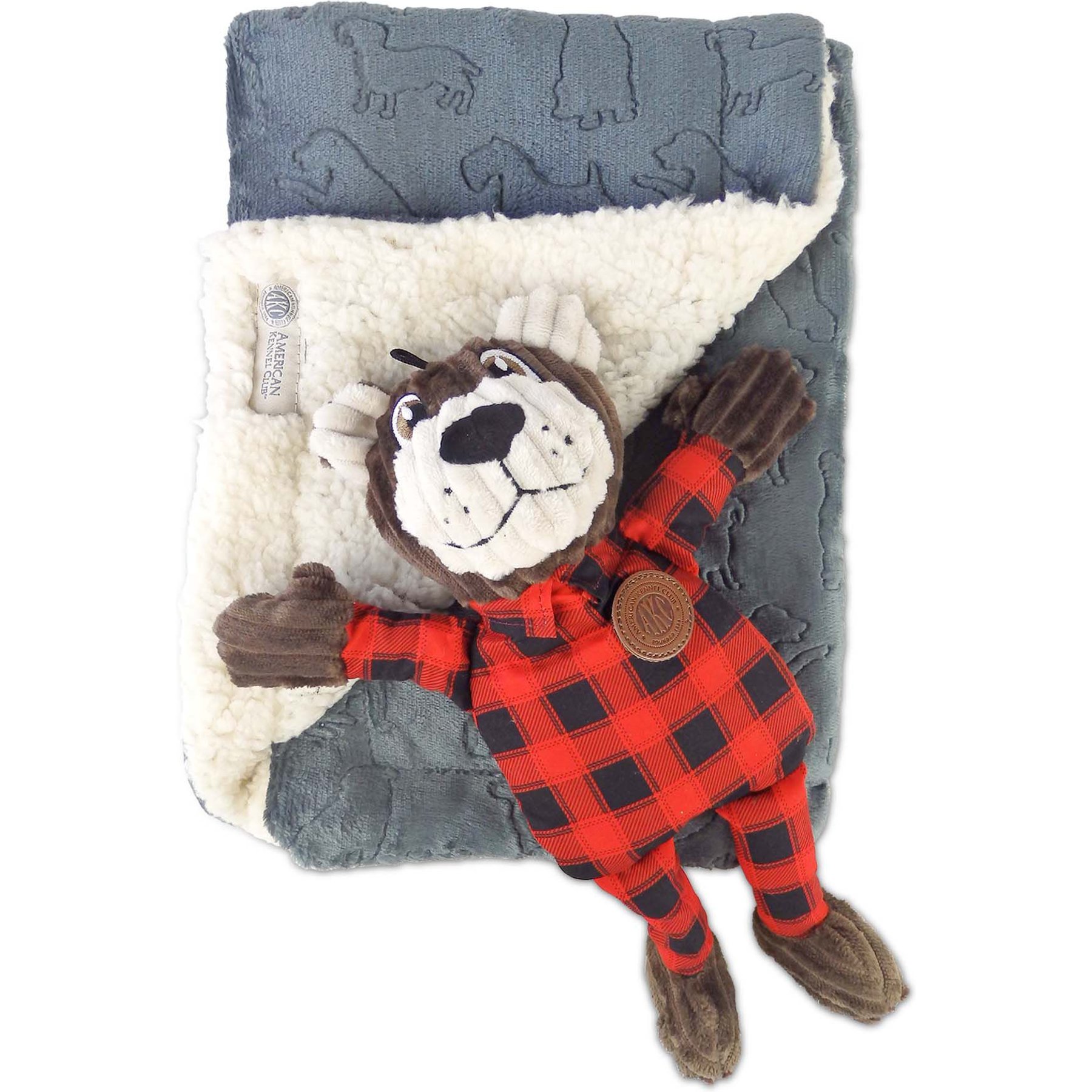American Kennel Club AKC Dog Blanket & Plush Bear Set