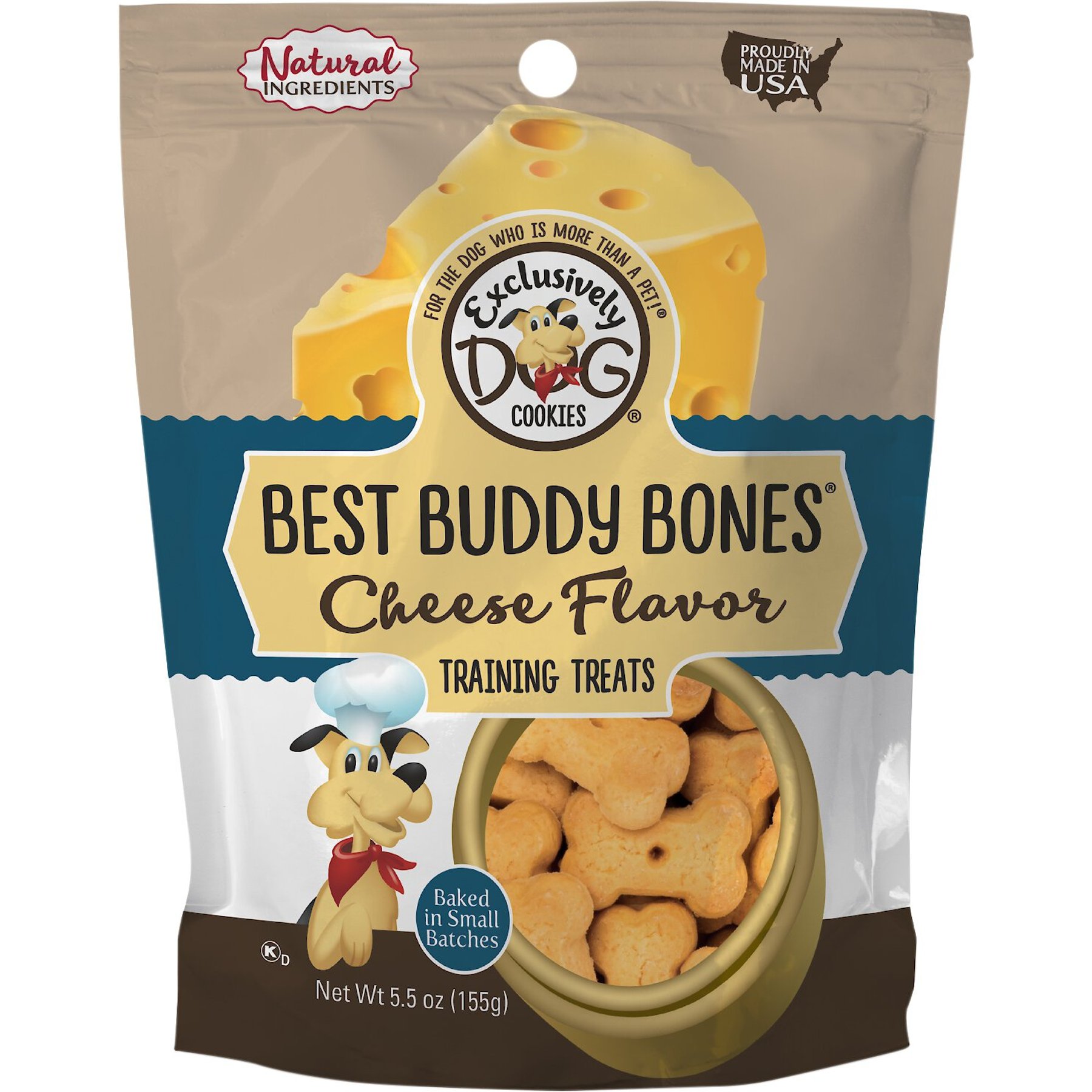 Exclusively Dog Best Buddy Bones Cheese Flavor Dog Treats