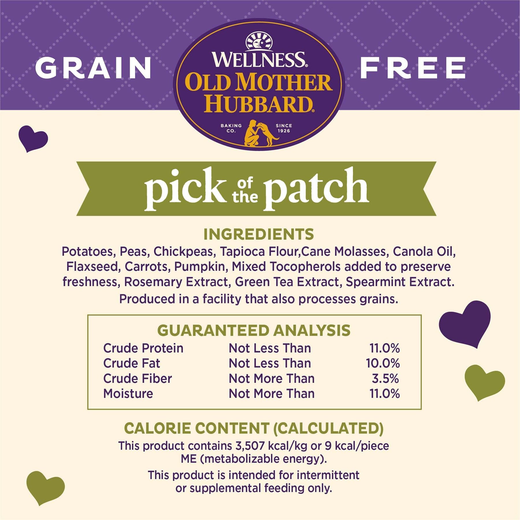 Old Mother Hubbard by Wellness Pick of the Patch Natural Grain-Free Mini Oven-Baked Biscuits Dog Treats