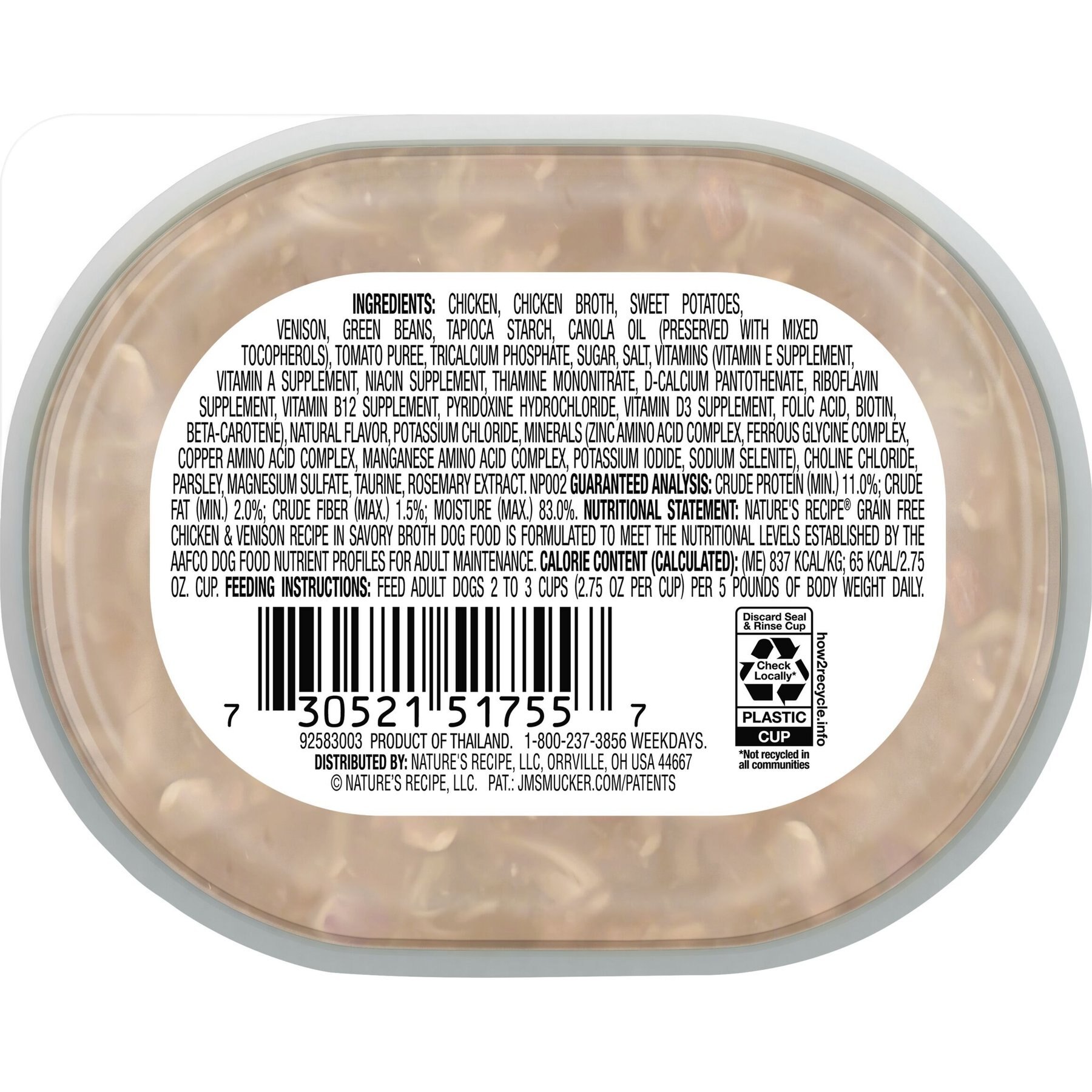 Nature's Recipe Grain-Free Chicken & Venison Recipe in Broth Wet Dog Food