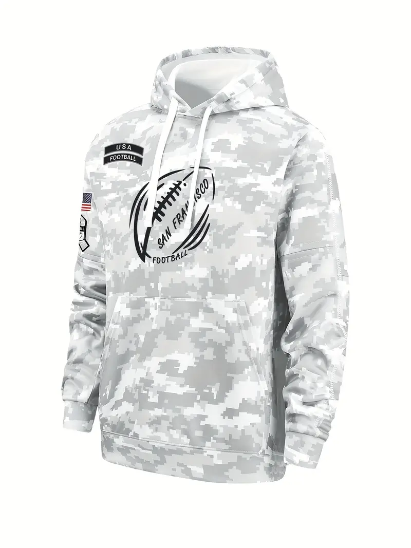 2024 Camo Salute To Service Pullover Football Hoodie Jersey individuation Custom Any Name Number Sweatshirts S-XXXL Mens Womens Youth 88888888
