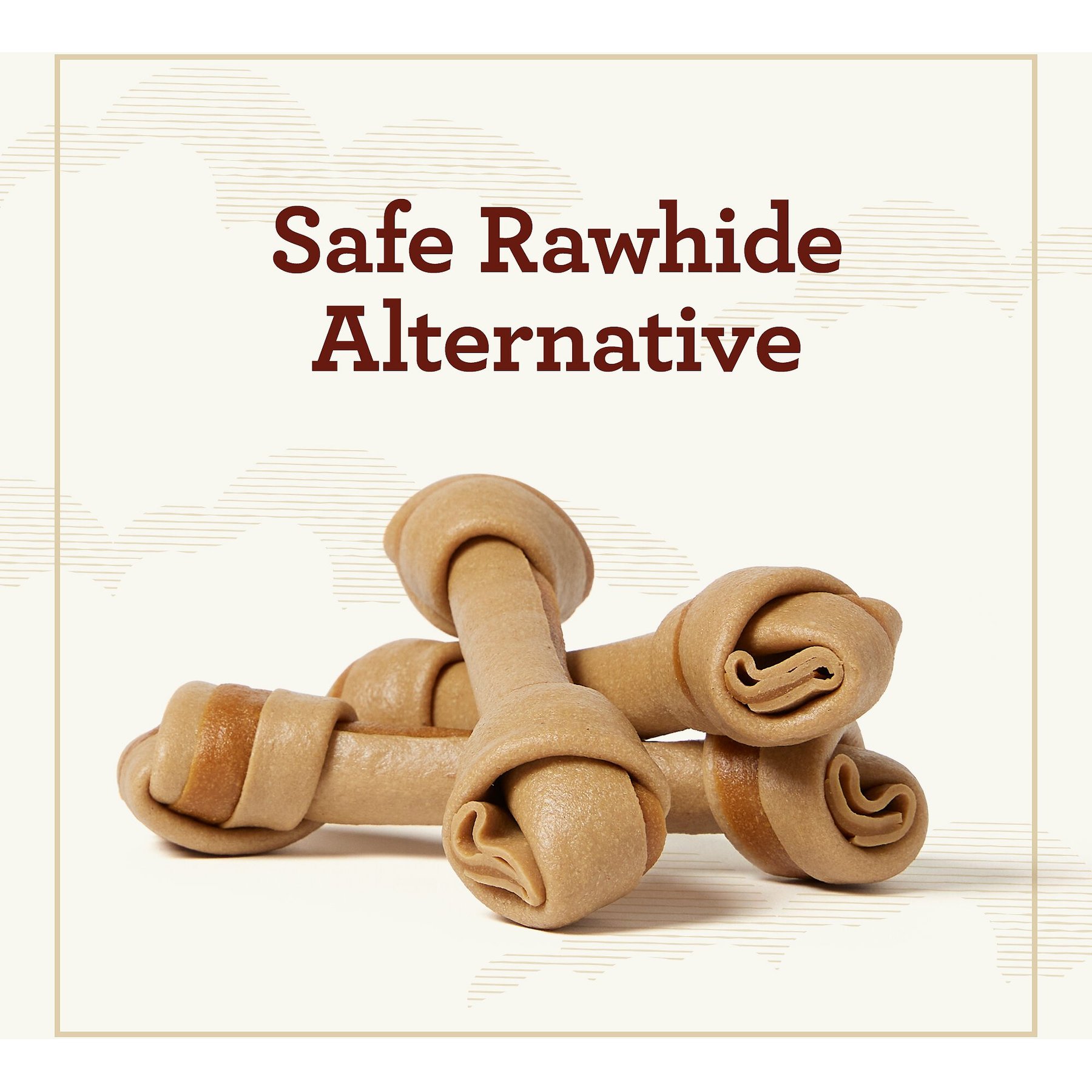 True Acre Foods, Rawhide-Free, Knotted Bones, with Natural Chicken Flavor Dog Treats