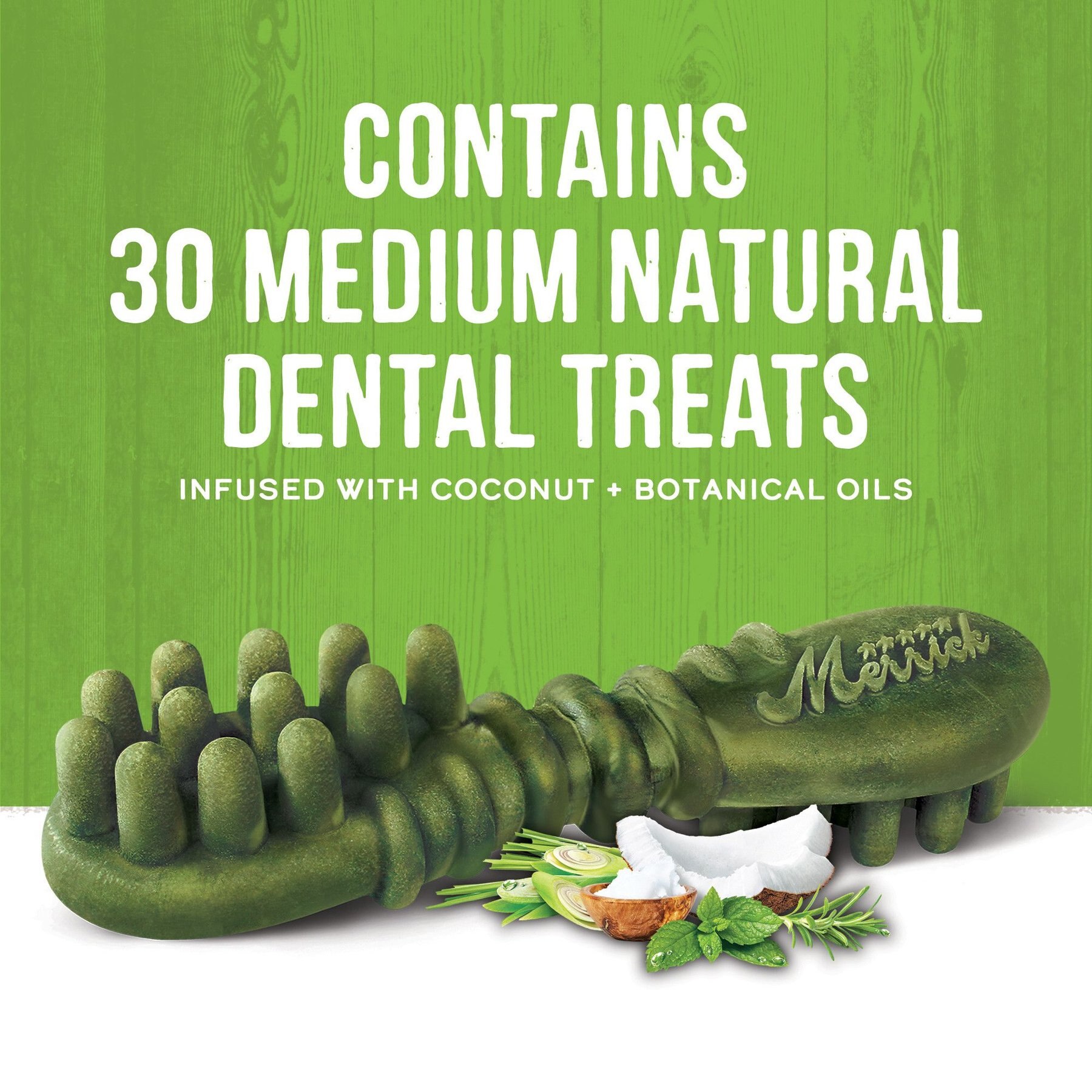 Merrick Fresh Kisses Infused with Coconut Oil & Botanicals Medium Dental Dog Treats