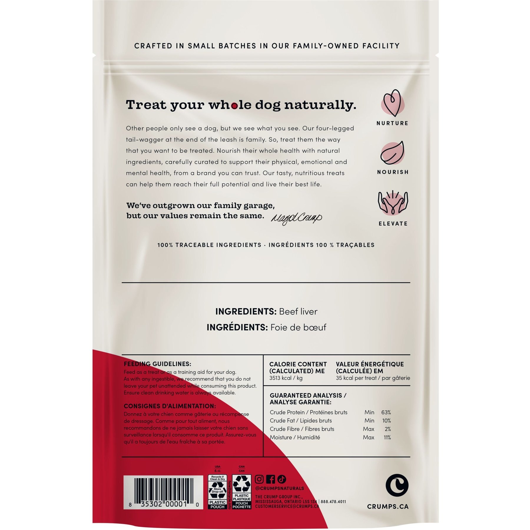 Crumps' Naturals Traditional Liver Fillets Dog Treats