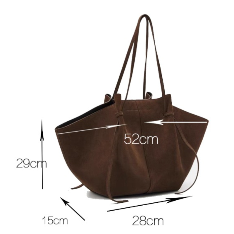 Suede For Women Large Purses Top-Handle Handbags Shoulder Bags Autumn and Winter High End Wing Soft Bag Fashionable Tote