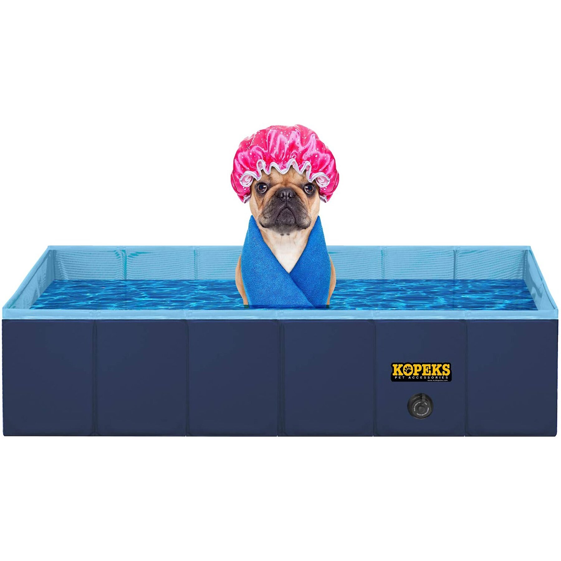 KOPEKS Outdoor Portable Rectangular Dog Swimming Pool