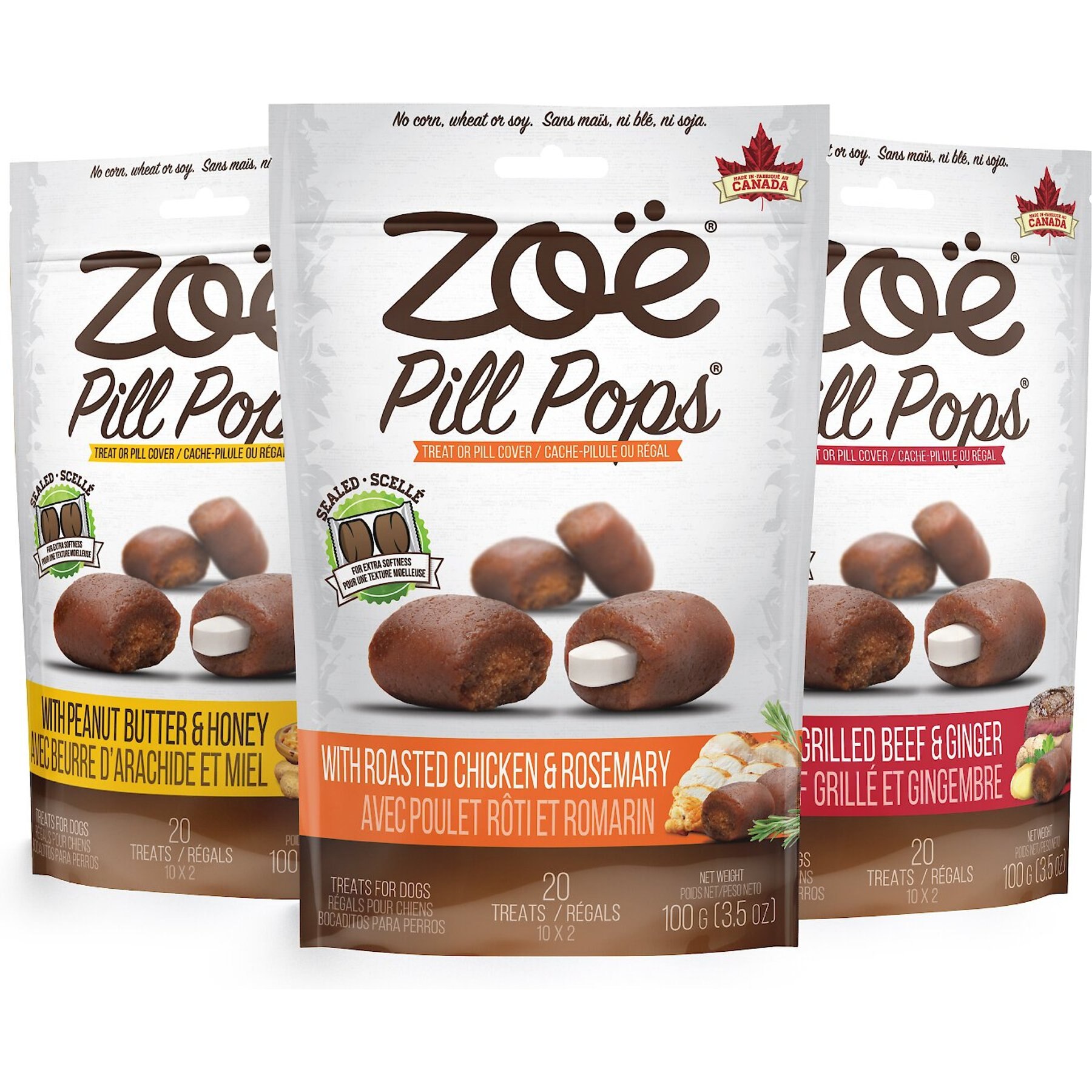 Zoe Pill Pops Roasted Chicken with Rosemary Dog Treats