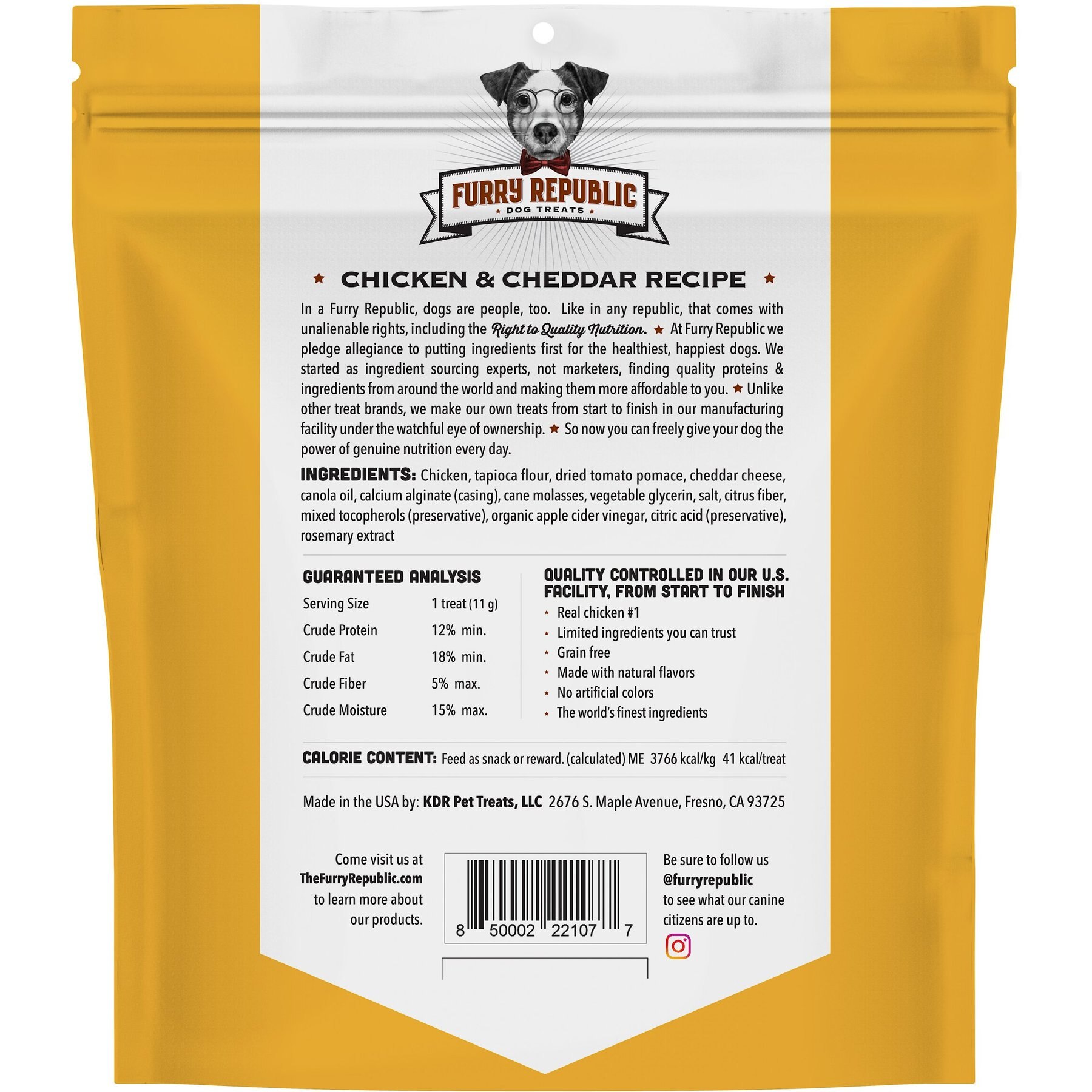 Furry Republic Sticks Chicken & Cheddar Recipe Grain-Free Dog Treats