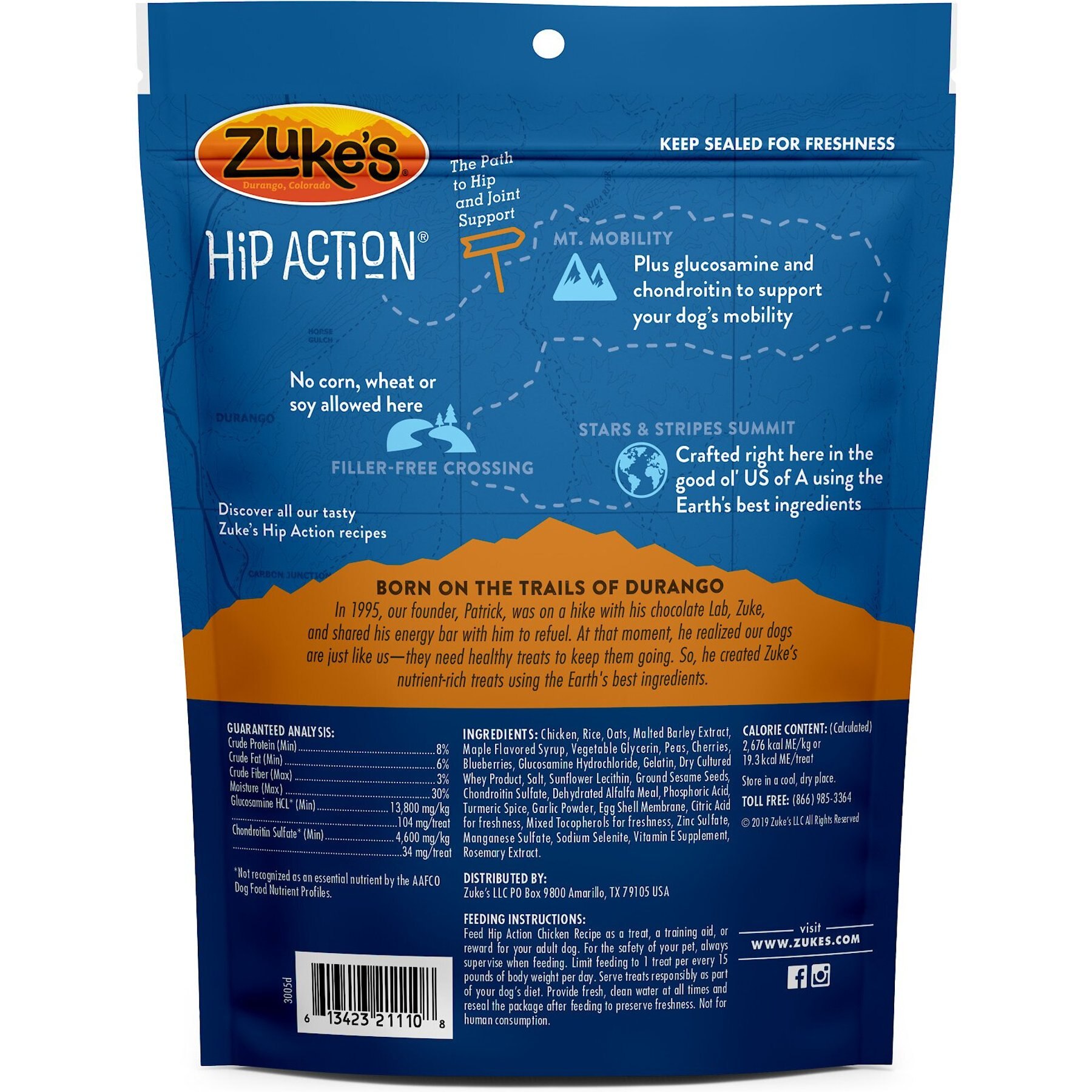 Zuke's Natural Hip & Joint Action Chicken Recipe Dog Treats