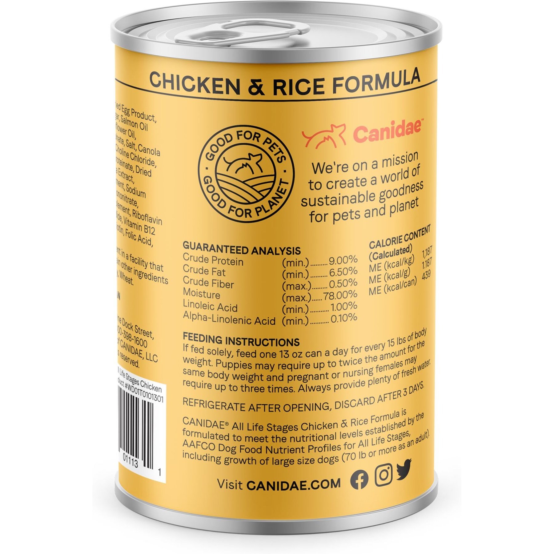 CANIDAE All Life Stages Chicken & Rice Formula Canned Dog Food
