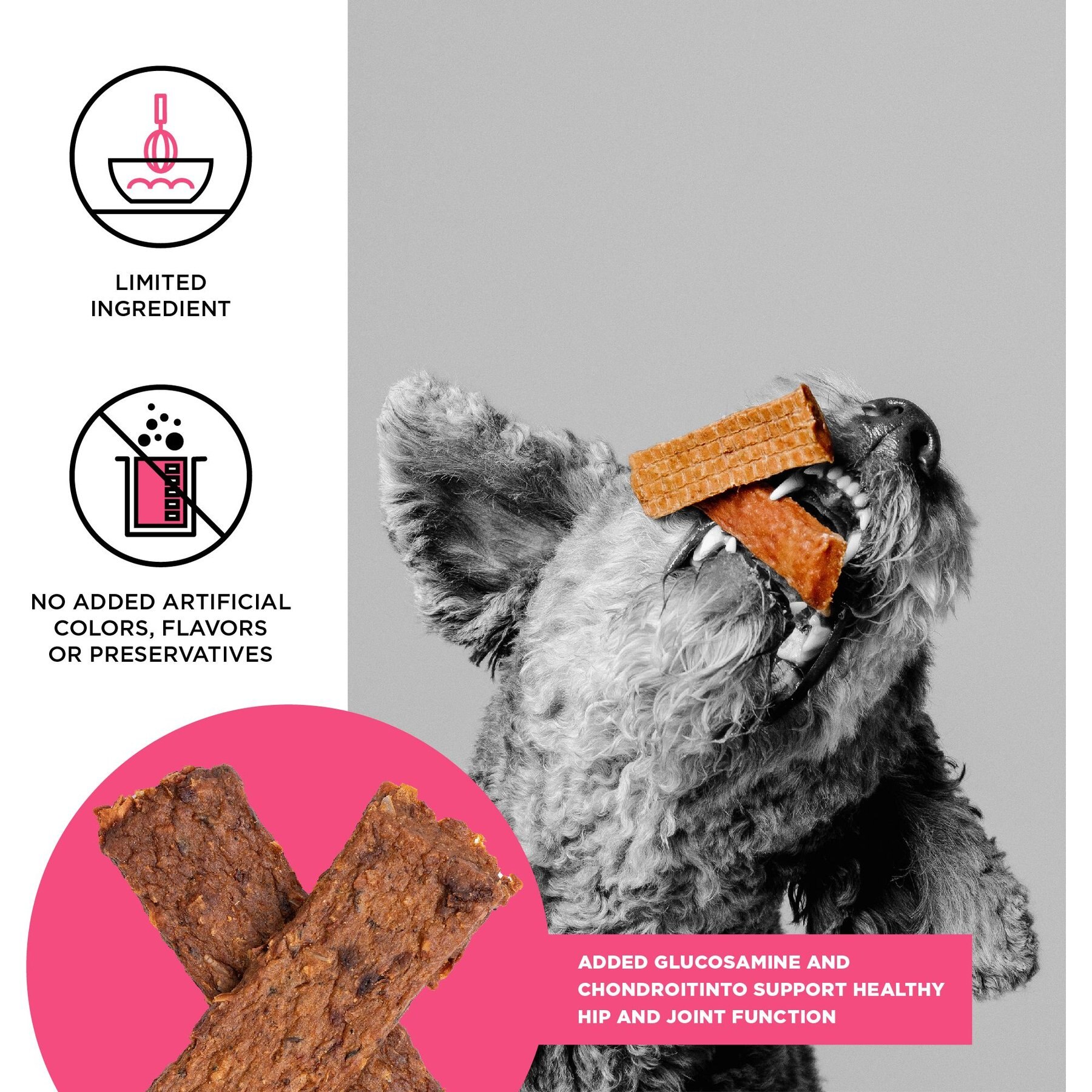 BIXBI Liberty Hip & Joint Chicken Jerky Grain-Free Dog Treats