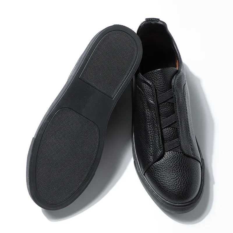 Mens leather cushion non slip walking apartment breathable outdoor non slip casual shoes suitable for mens work and driving sports shoes M241120