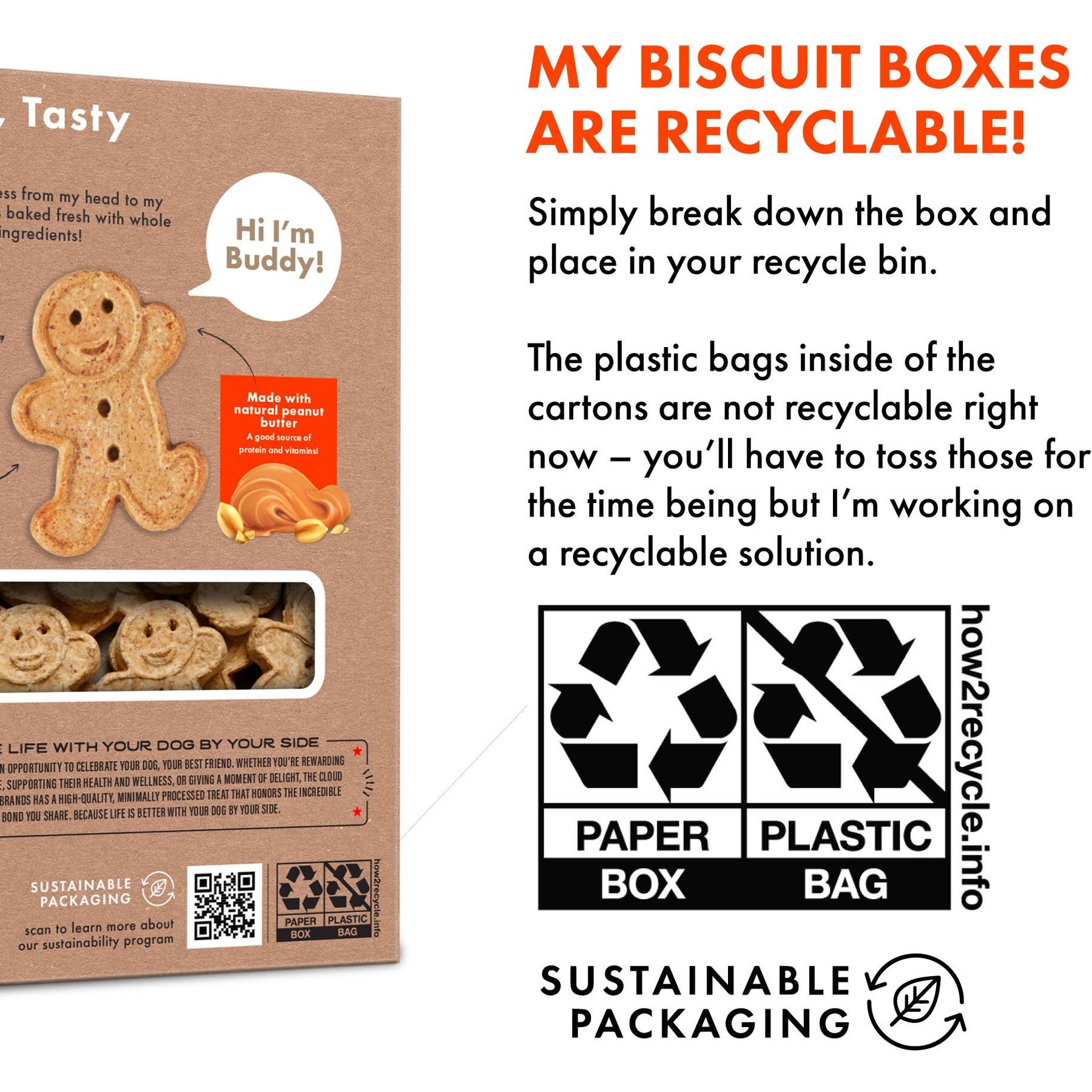 Buddy Biscuits Grain-Free Oven Baked with Homestyle Peanut Butter Dog Treats