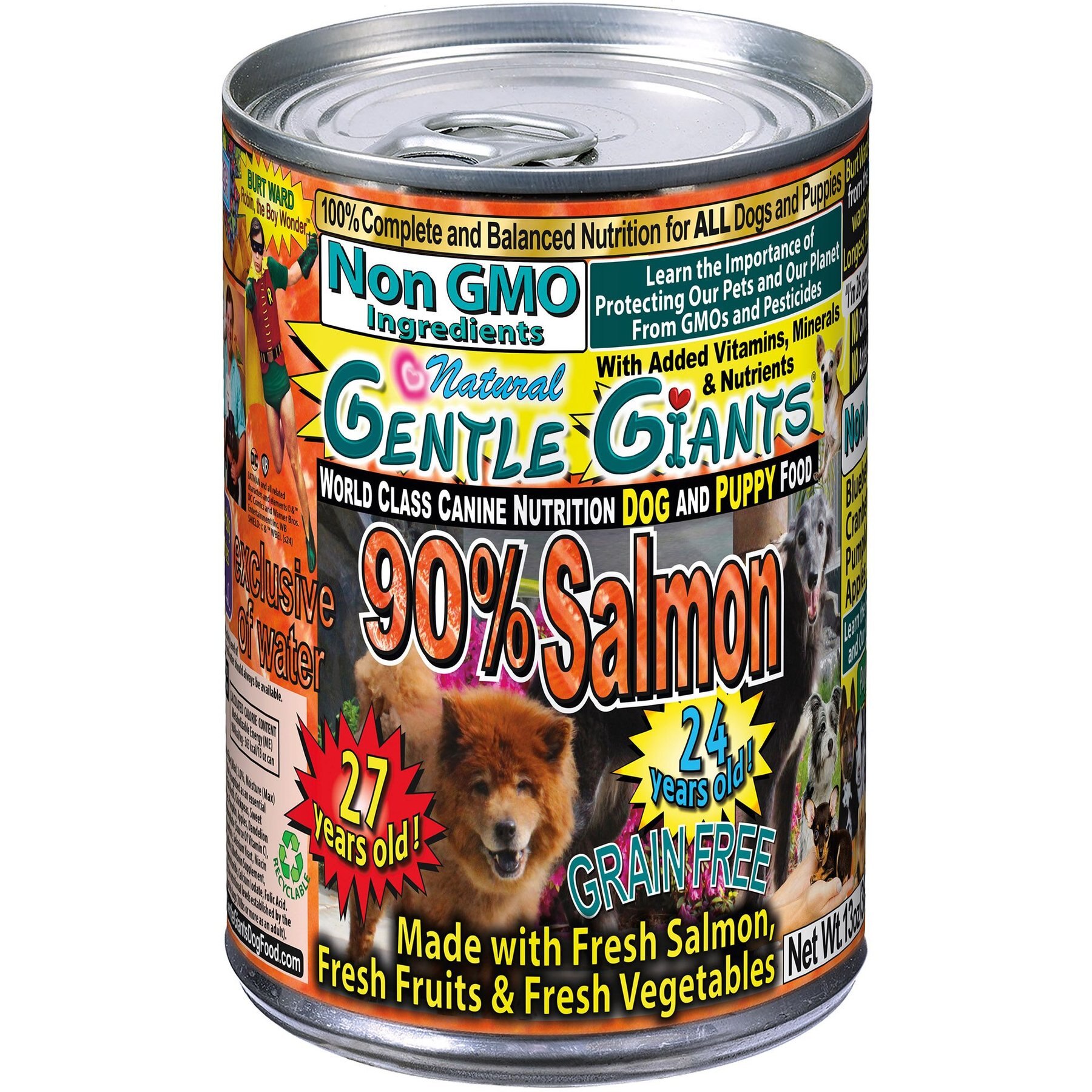 Gentle Giants Natural Non-GMO Puppy Grain-Free Salmon Wet Dog Food