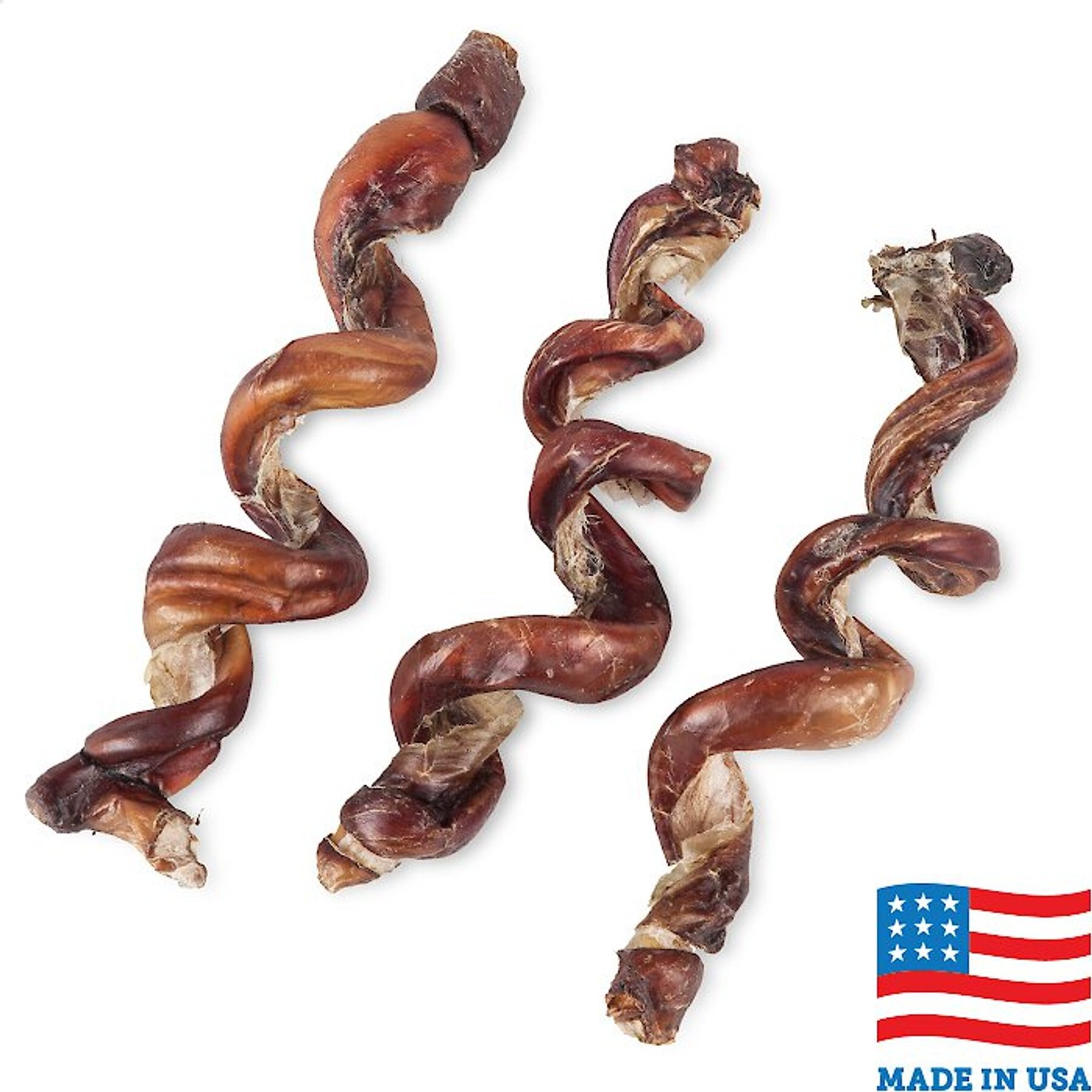 Bones & Chews Made in USA Curly Bully Stick 6-9" Dog Chew Treats