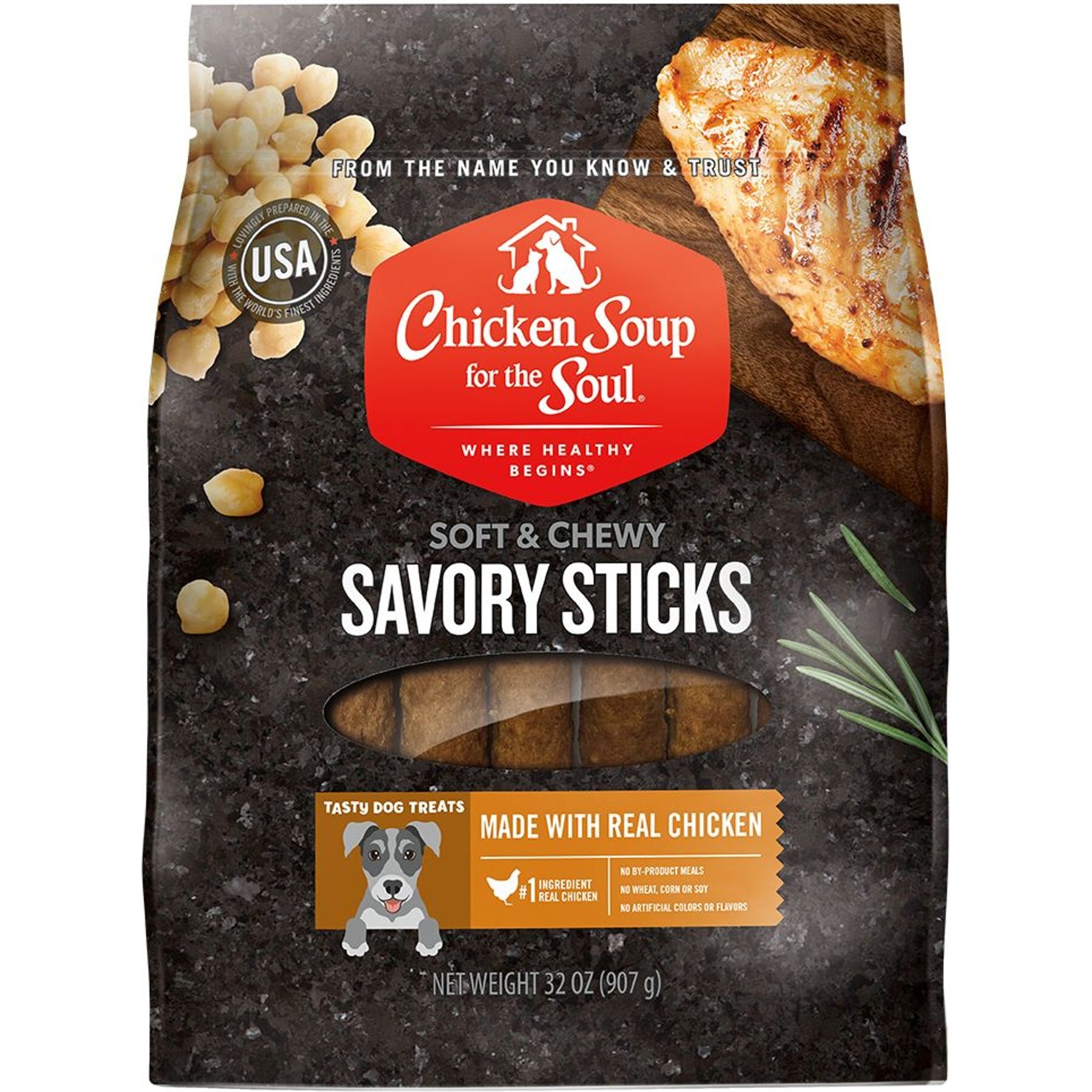 Chicken Soup for the Soul Savory Sticks Real Chicken Grain-Free Dog Treats