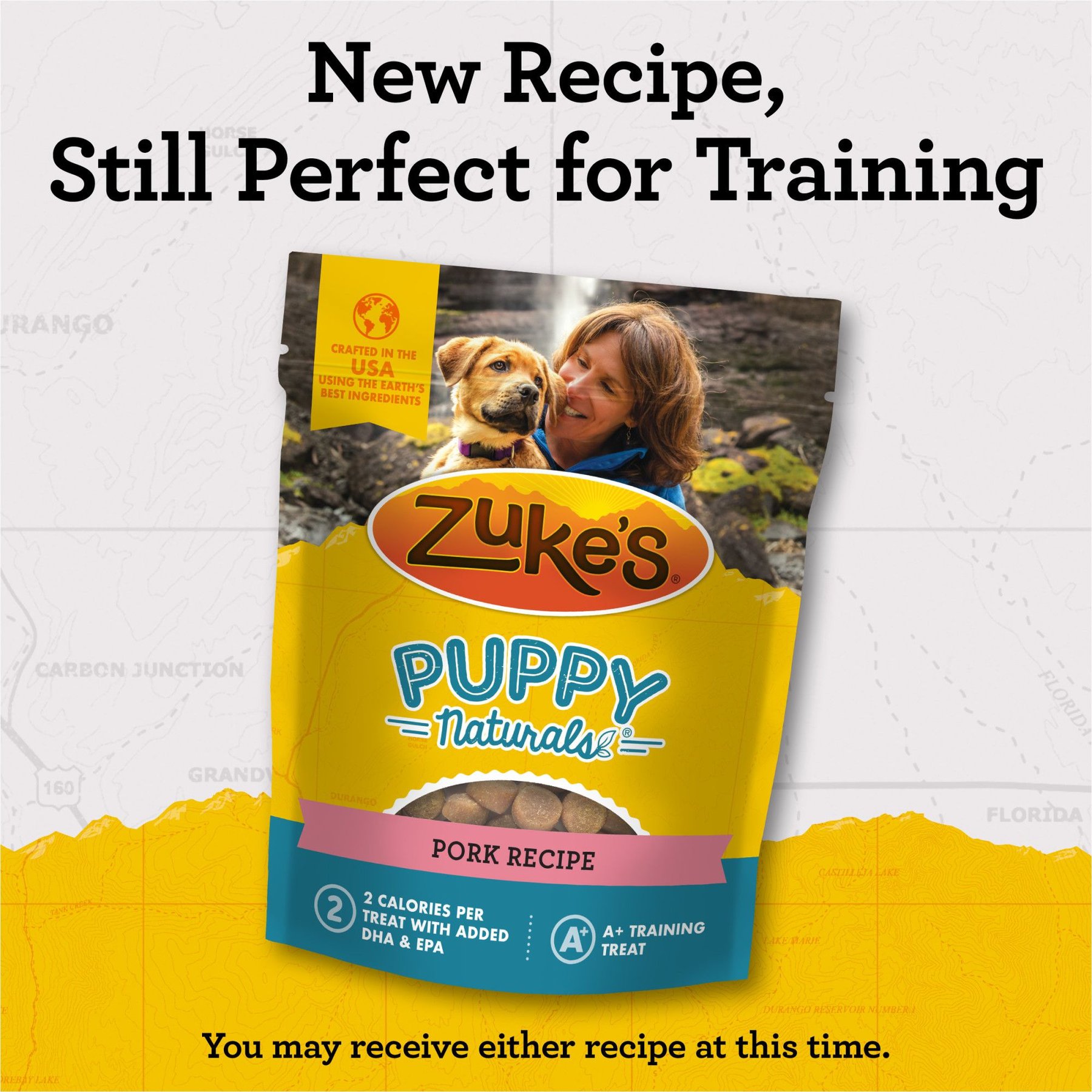 Zuke's Puppy Naturals Pork & Chickpea Recipe Grain-Free Dog Treats