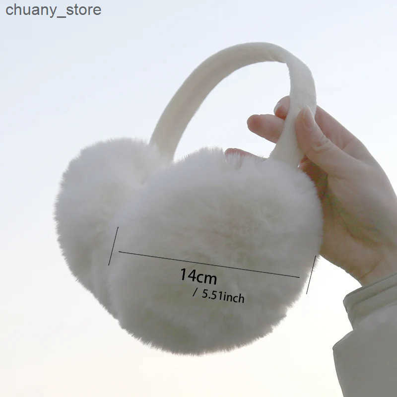 Ear Muffs New Autumn Winter Soft Earmuffs Women Men Ear Keep Warmer Plush Solid Color Adjustable Foldable Ear Protection Muffs Earflap L240910
