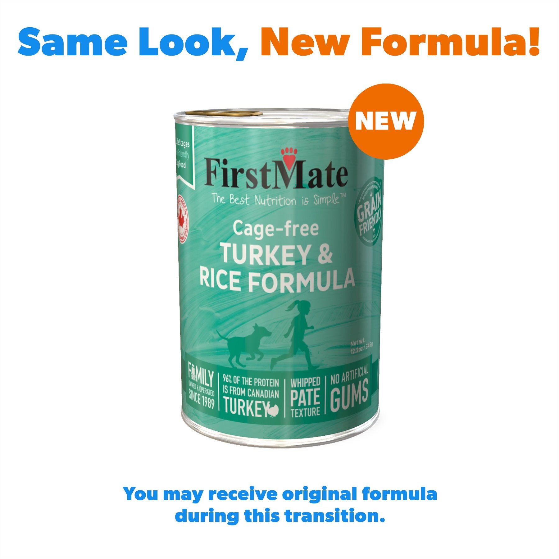 Firstmate Turkey & Rice Formula Cage-Free Canned Dog Food, 12.2-oz can, case of 12