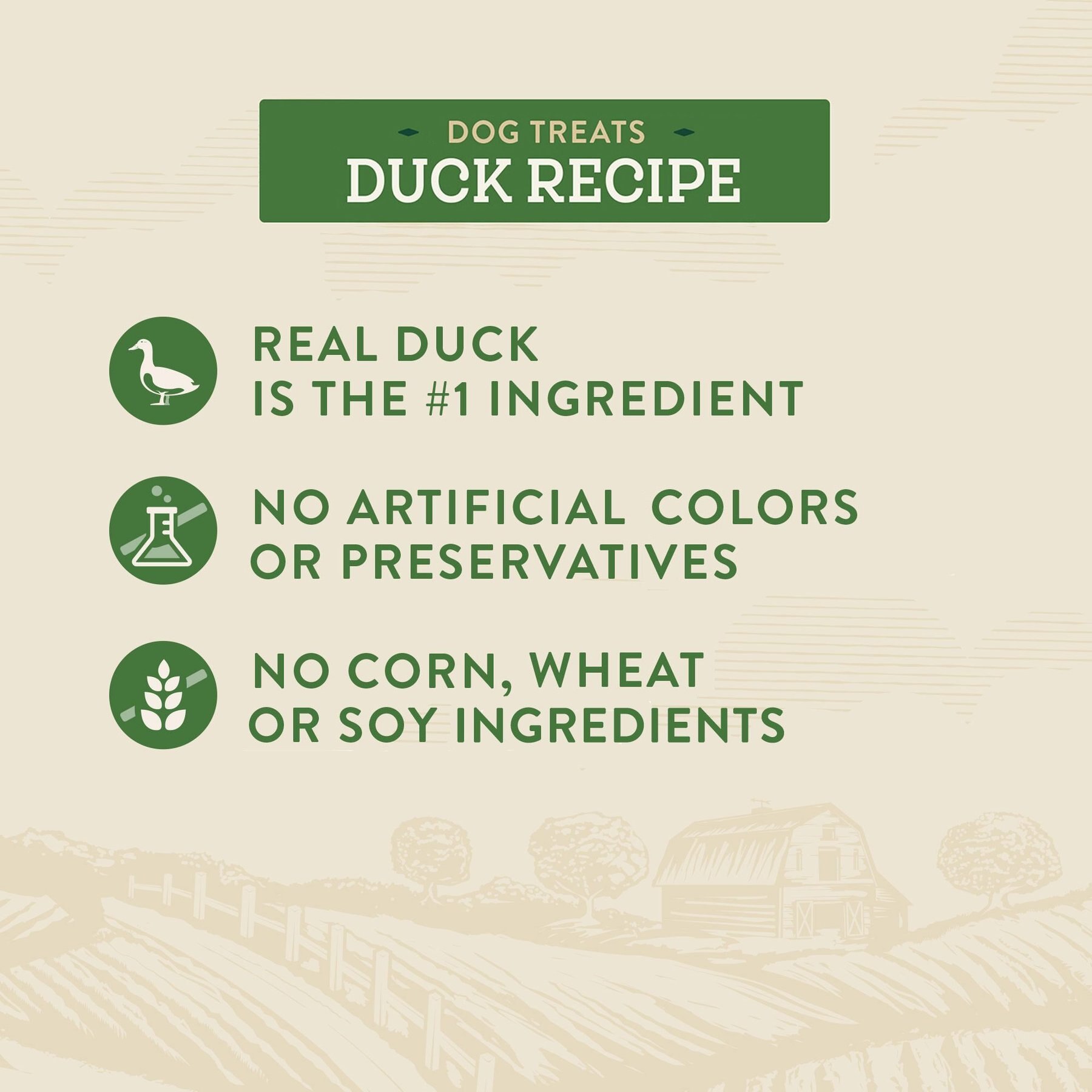 True Acre Foods Duck Recipe Mini-Training Rewards Grain-Free Soft & Chewy Dog Treats