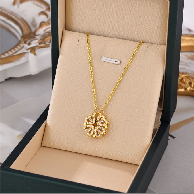 Fashion Magnetic titanium Steel Necklace Love Key Women's necklace Heart-shaped niche design Lady Necklace Jewelry Girl Festival Gift