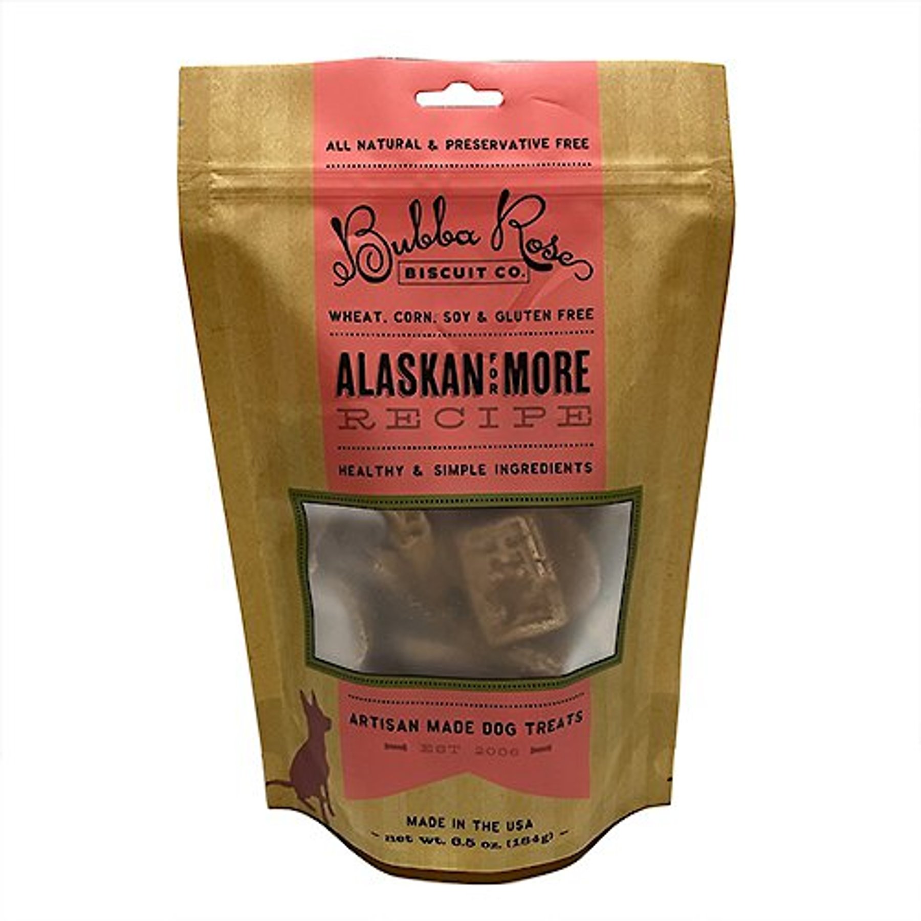 Bubba Rose Biscuit Co. Alaskan for More Dog Treats, 6.5-oz bag