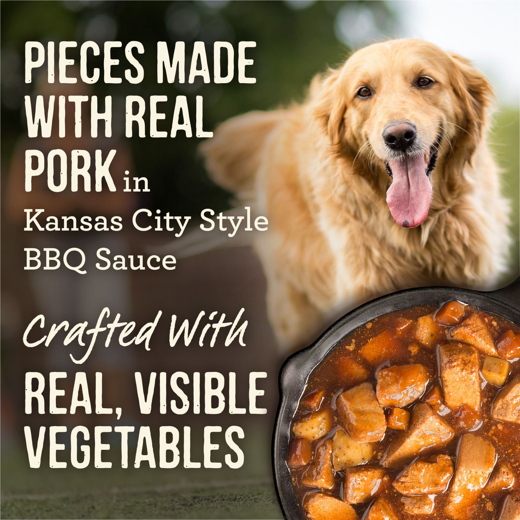 Merrick Grain-Free Wet Dog Food Slow-Cooked BBQ Kansas City Style with Chopped Pork