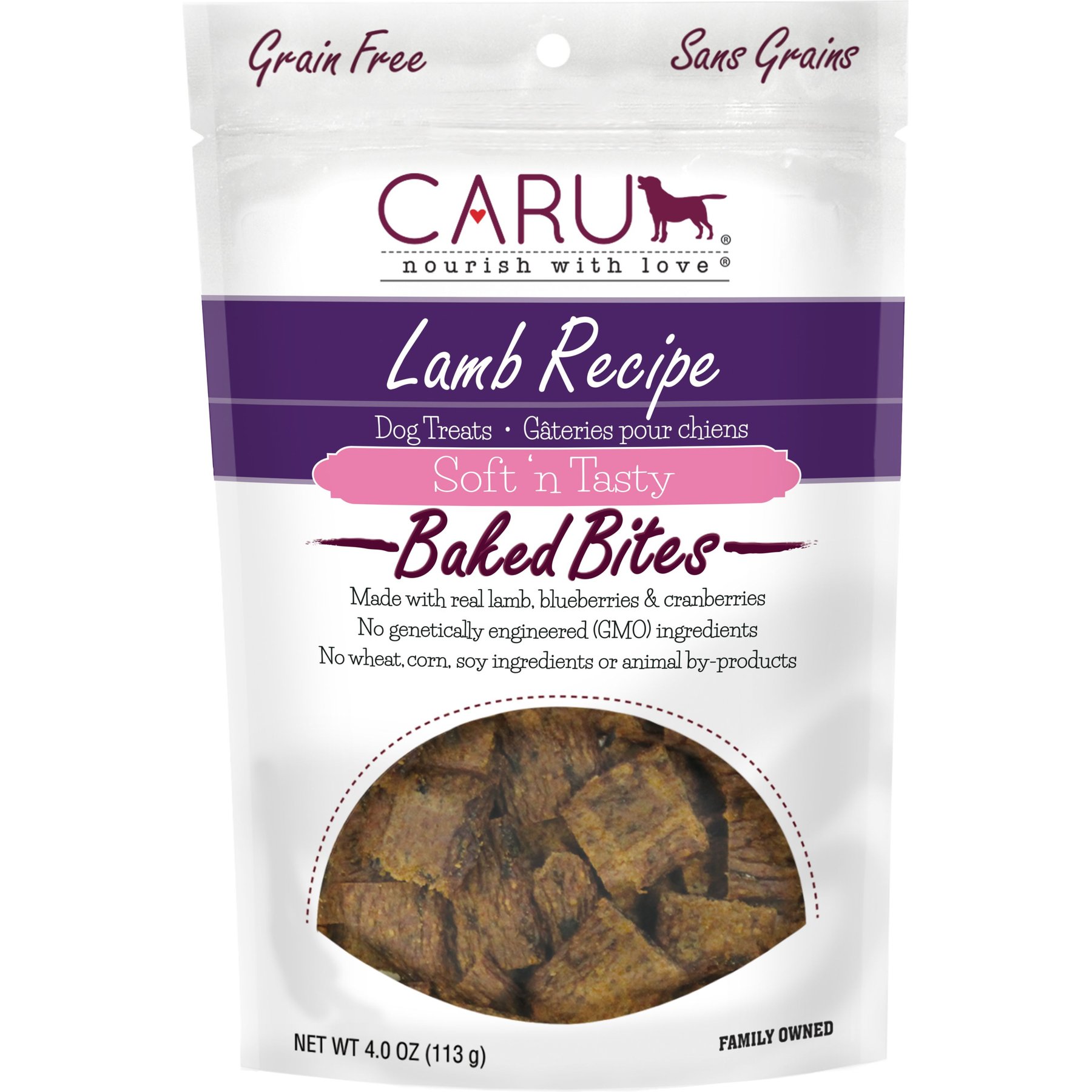 Caru Soft 'n Tasty Baked Bites Lamb Recipe Grain-Free Dog Treats