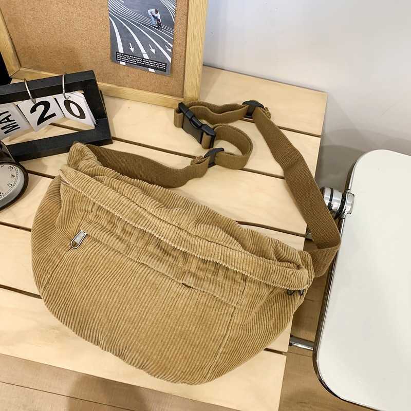 lazy wind lamp core velvet canvas bag large capacity trendy brand chest bag simple casual shoulder bag crossbody bag